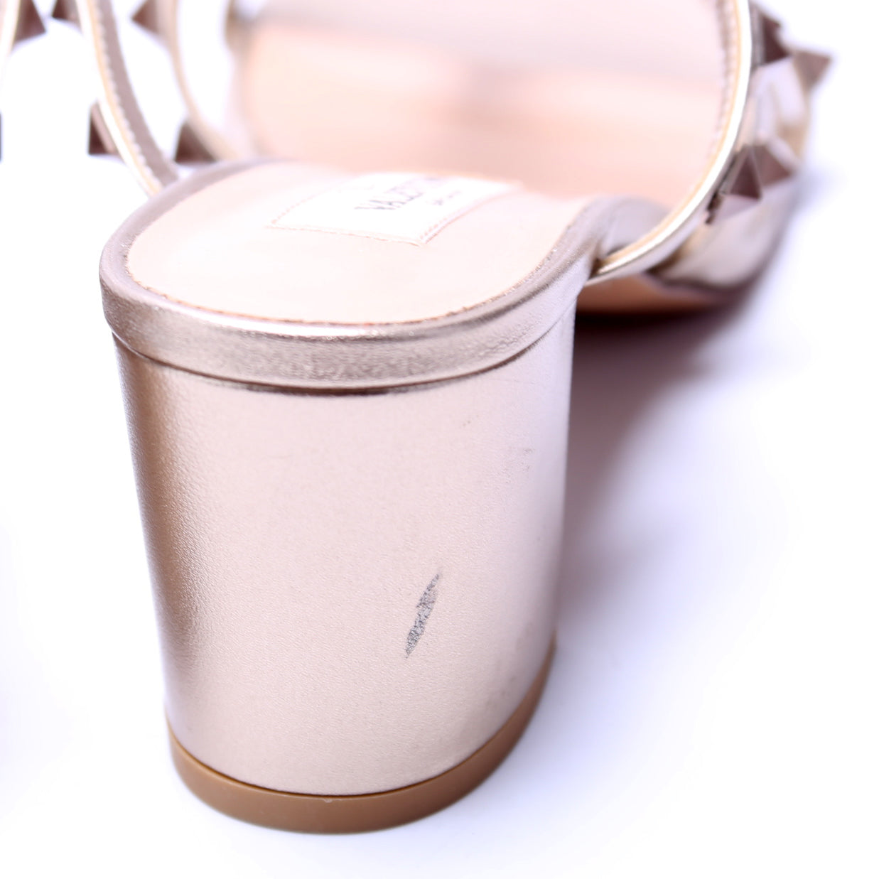 Rockstud Caged Sandals Size 36.5 Gold