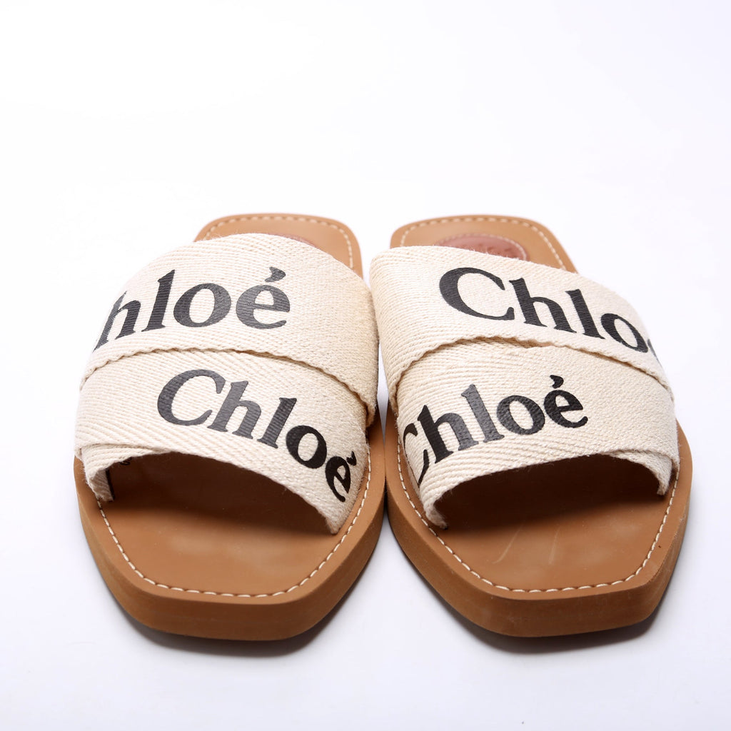 Woody Ribbon Flats Size 38 Cream