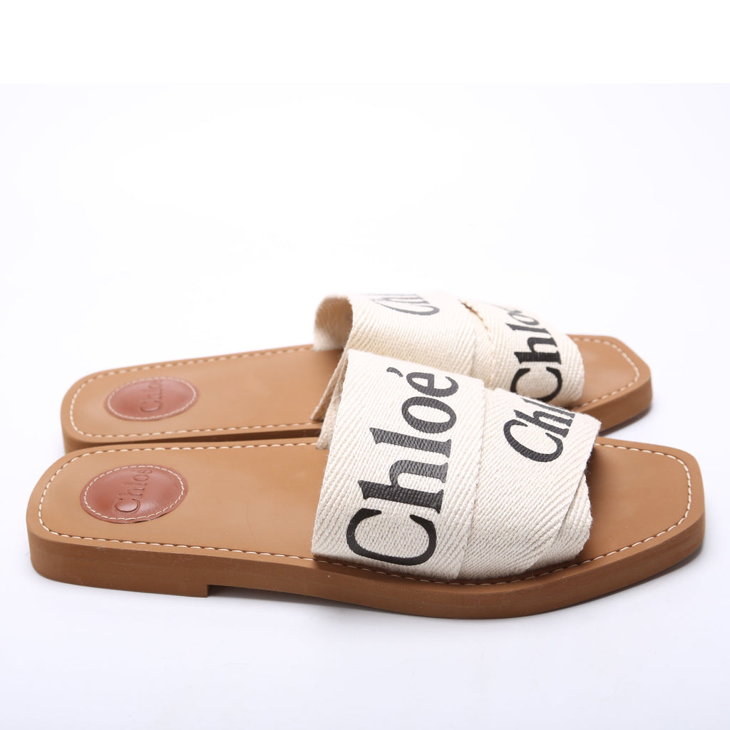 Woody Ribbon Flats Size 38 Cream