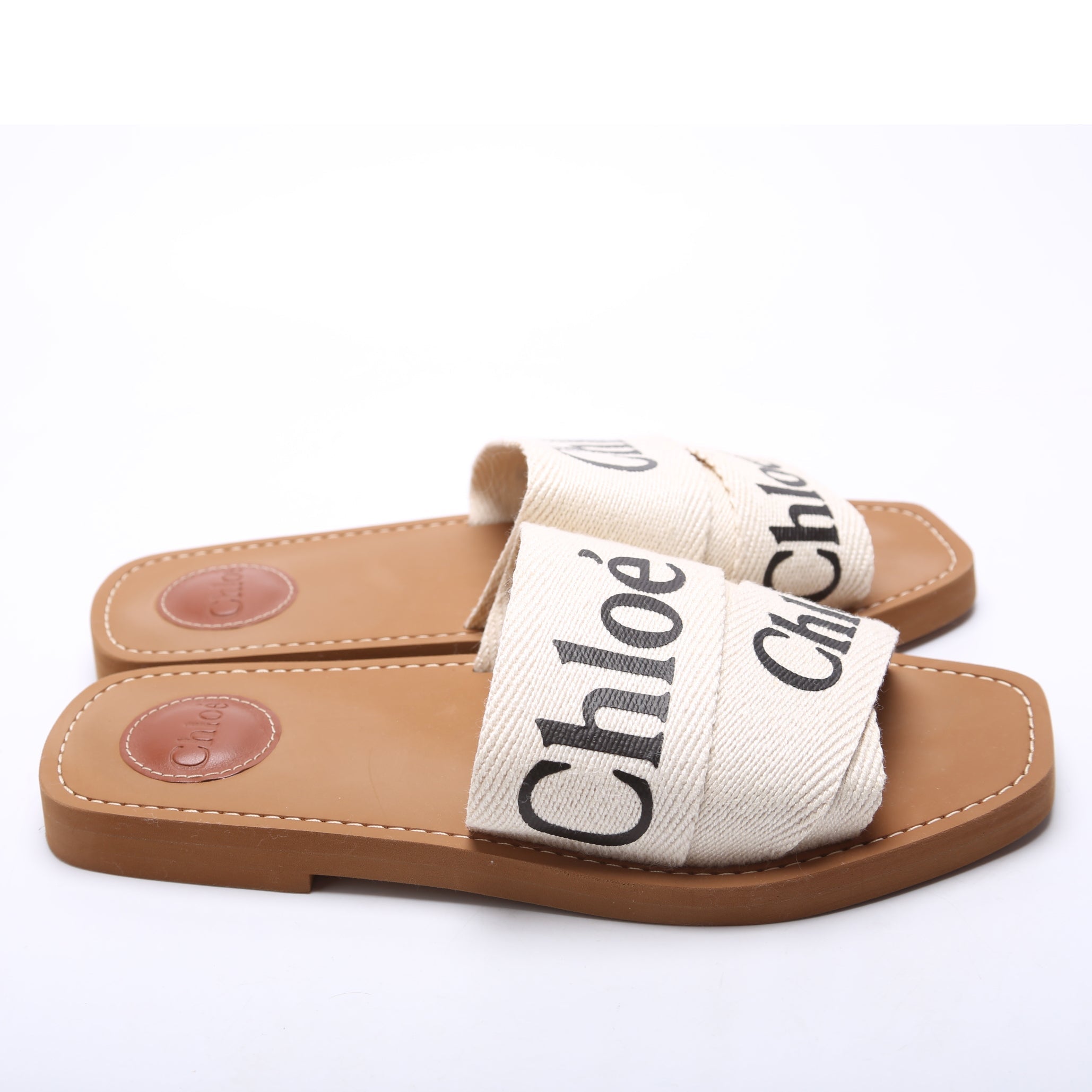 Woody Ribbon Flats Size 38 Cream