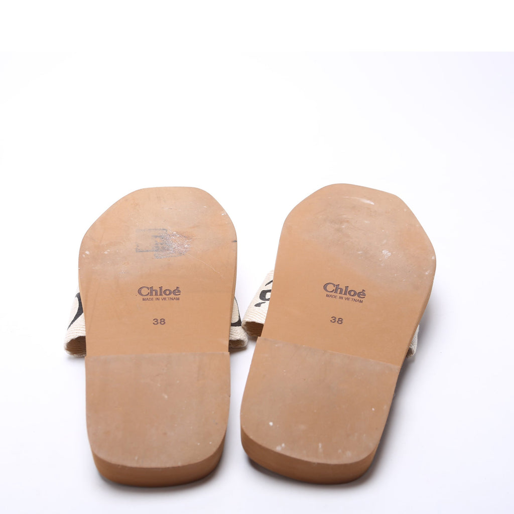 Woody Ribbon Flats Size 38 Cream