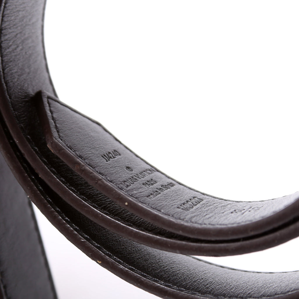 Dauphine 25MM Reversible Monogram/Leather Belt Size 80/32
