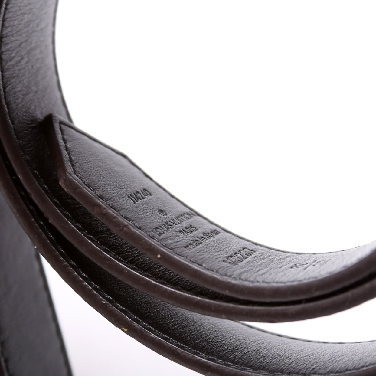 Dauphine 25MM Reversible Monogram/Leather Belt Size 80/32
