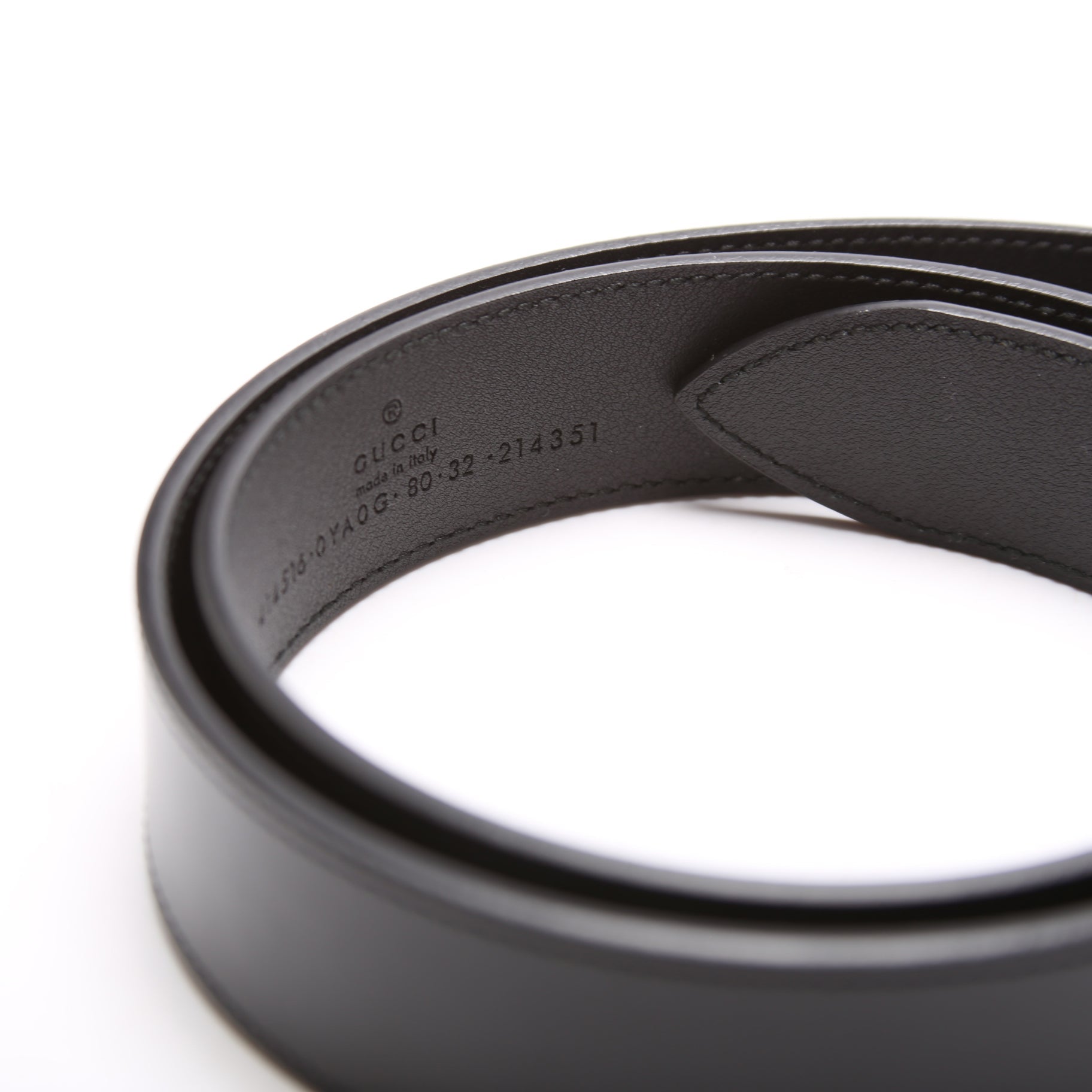 414516 GG Marmont Belt Size 80/32 Black