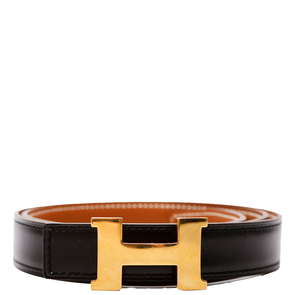 Constance H 25MM Reversible Leather Belt Size 80 Black/Brown