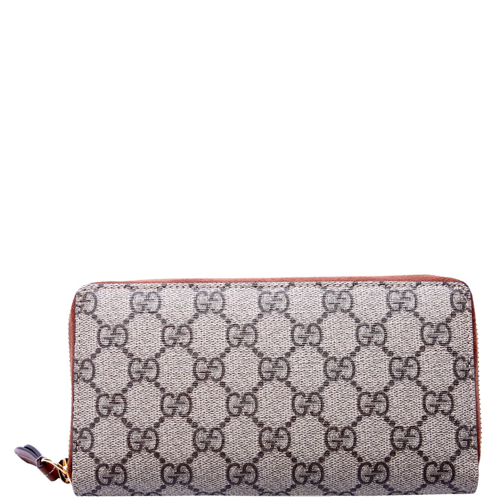 779786 GG Supreme Zip Around Wallet Brown