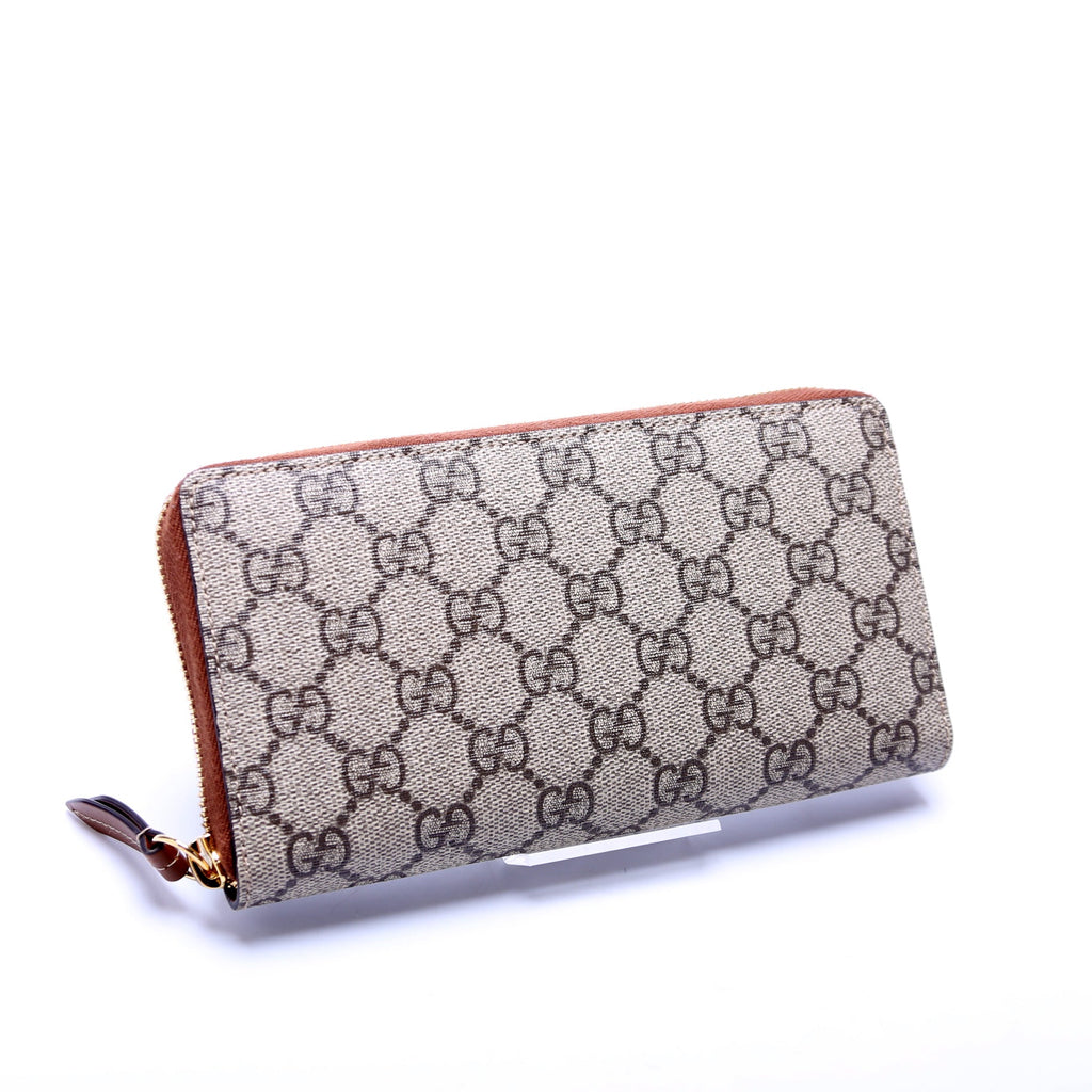 779786 GG Supreme Zip Around Wallet Brown