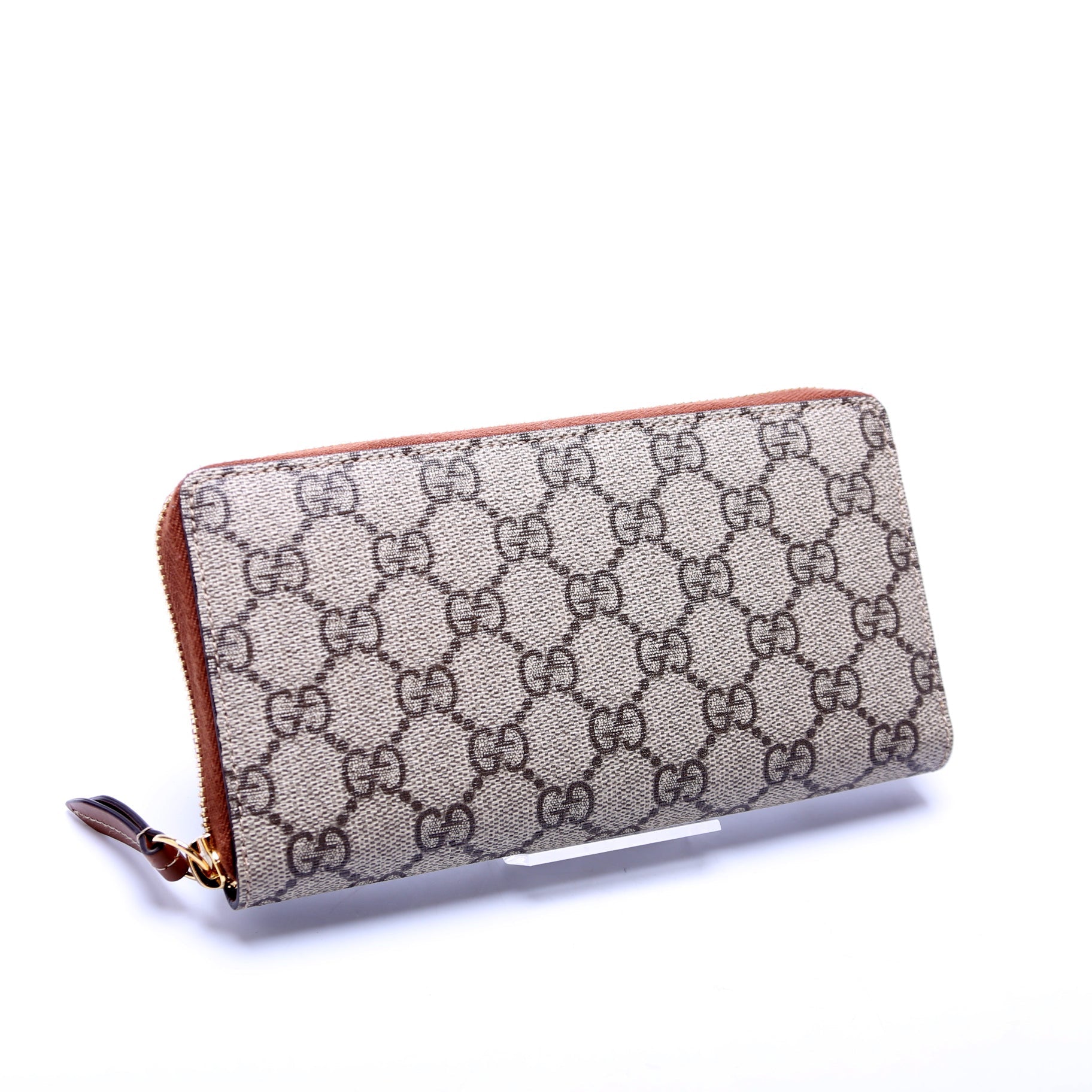 779786 GG Supreme Zip Around Wallet Brown