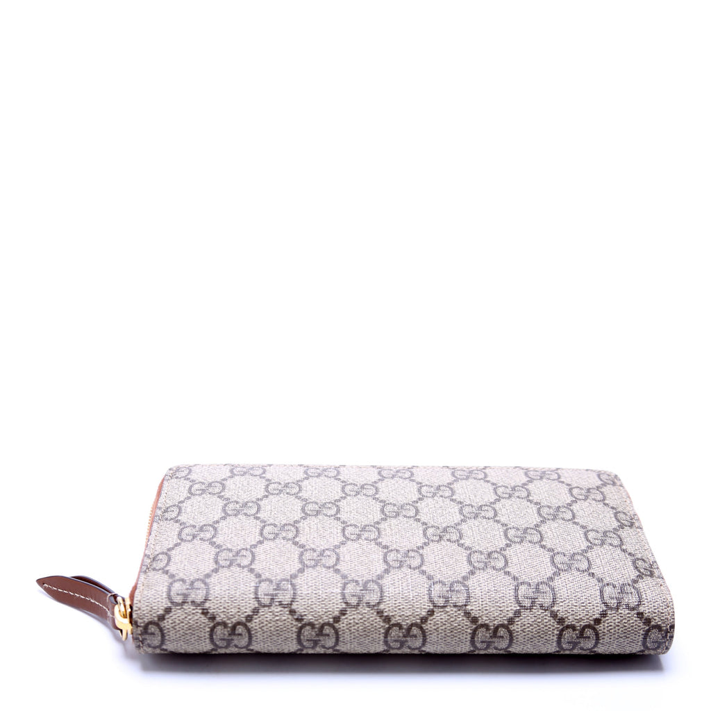 779786 GG Supreme Zip Around Wallet Brown