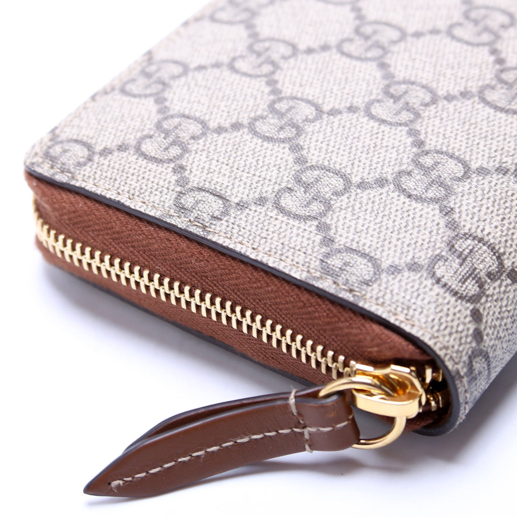 779786 GG Supreme Zip Around Wallet Brown