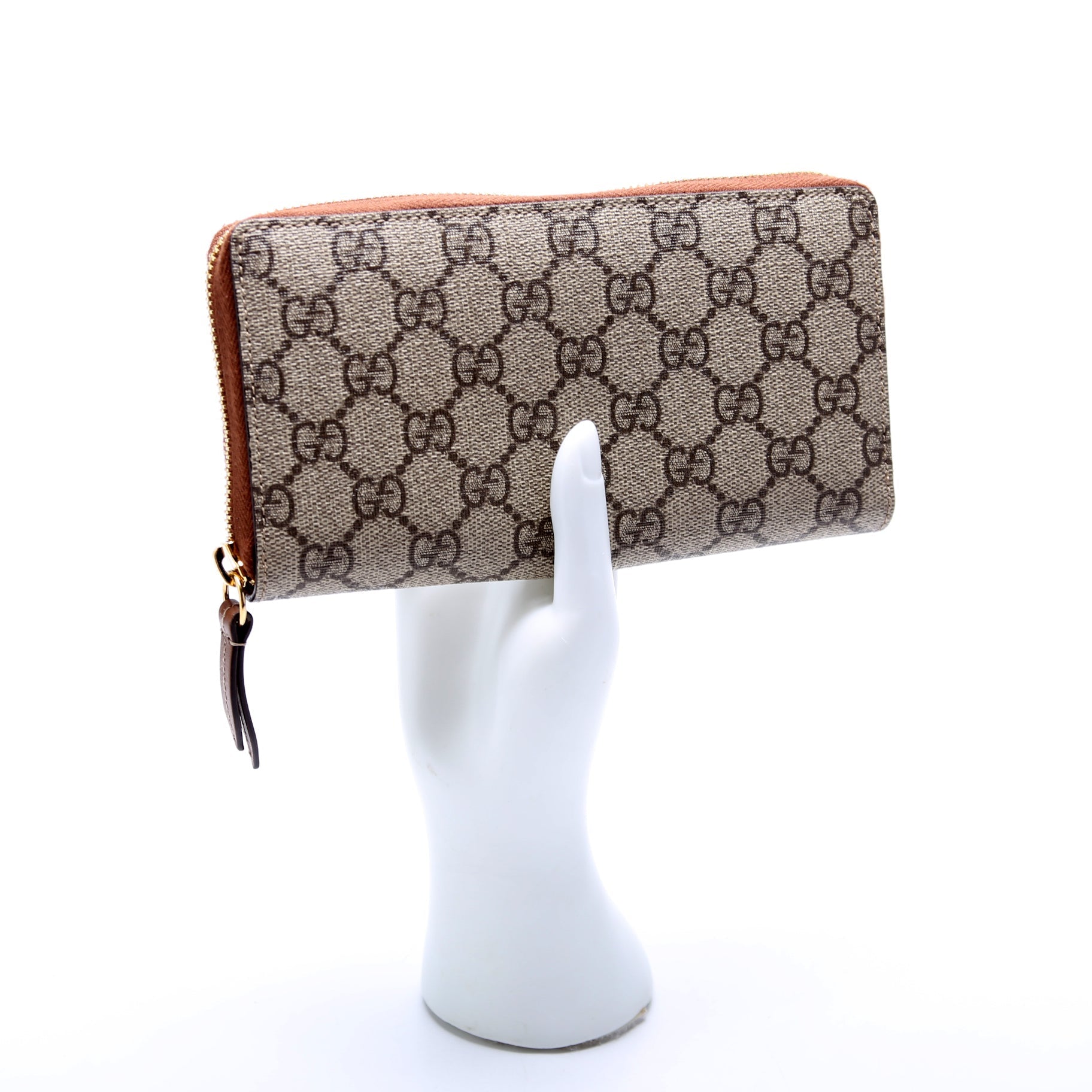 779786 GG Supreme Zip Around Wallet Brown