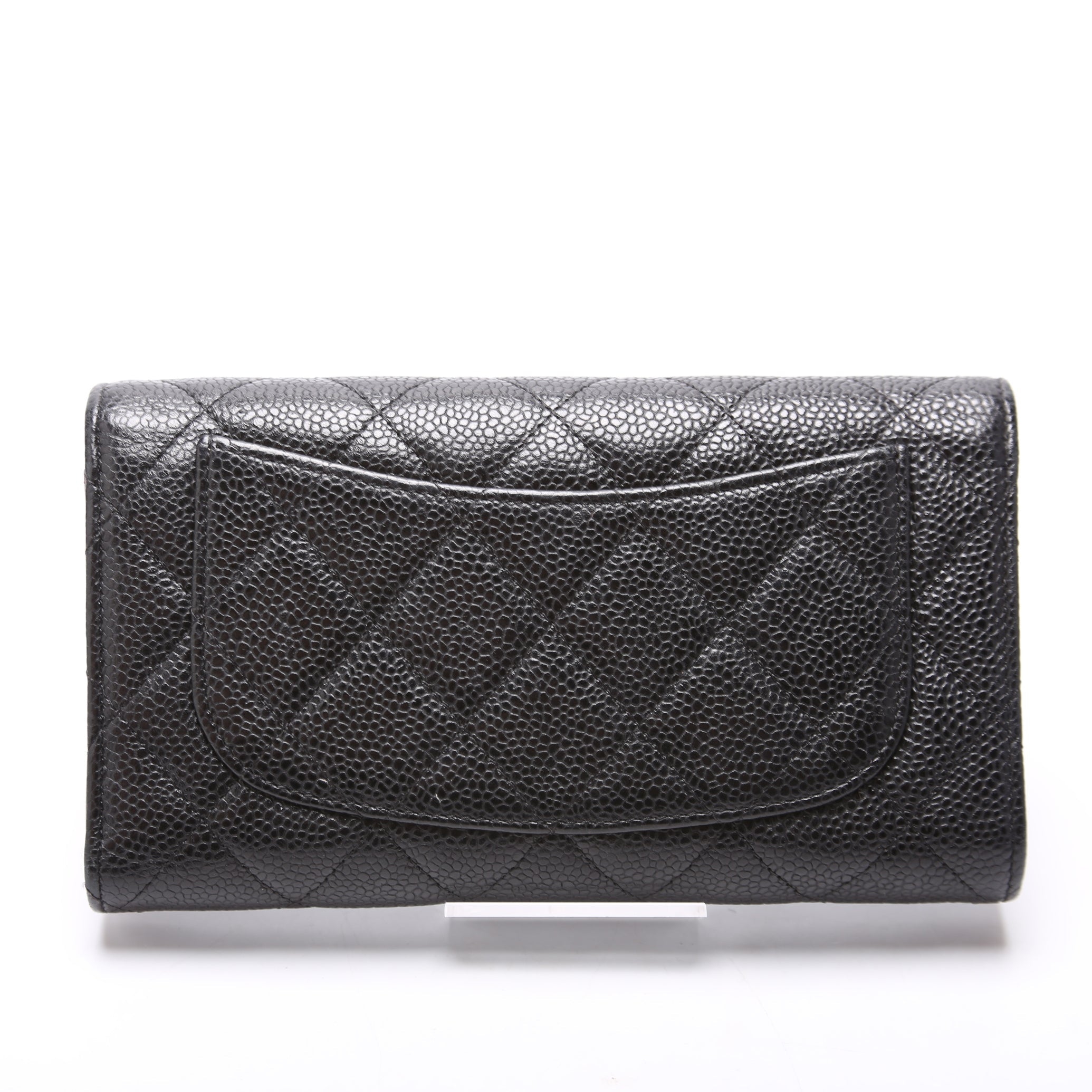 Classic Flap Wallet Long Caviar Black