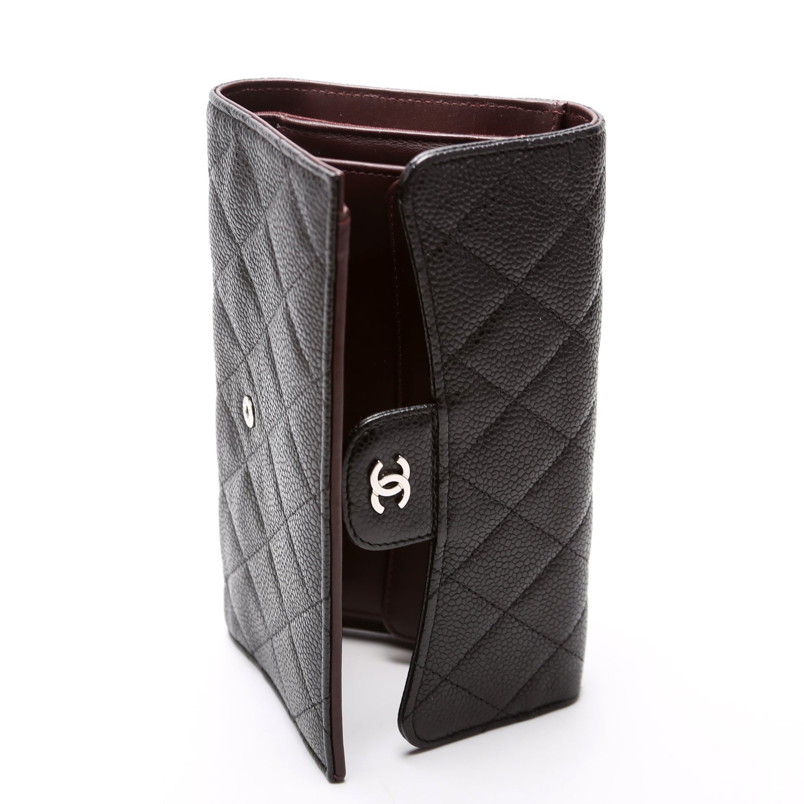Classic Flap Wallet Long Caviar Black