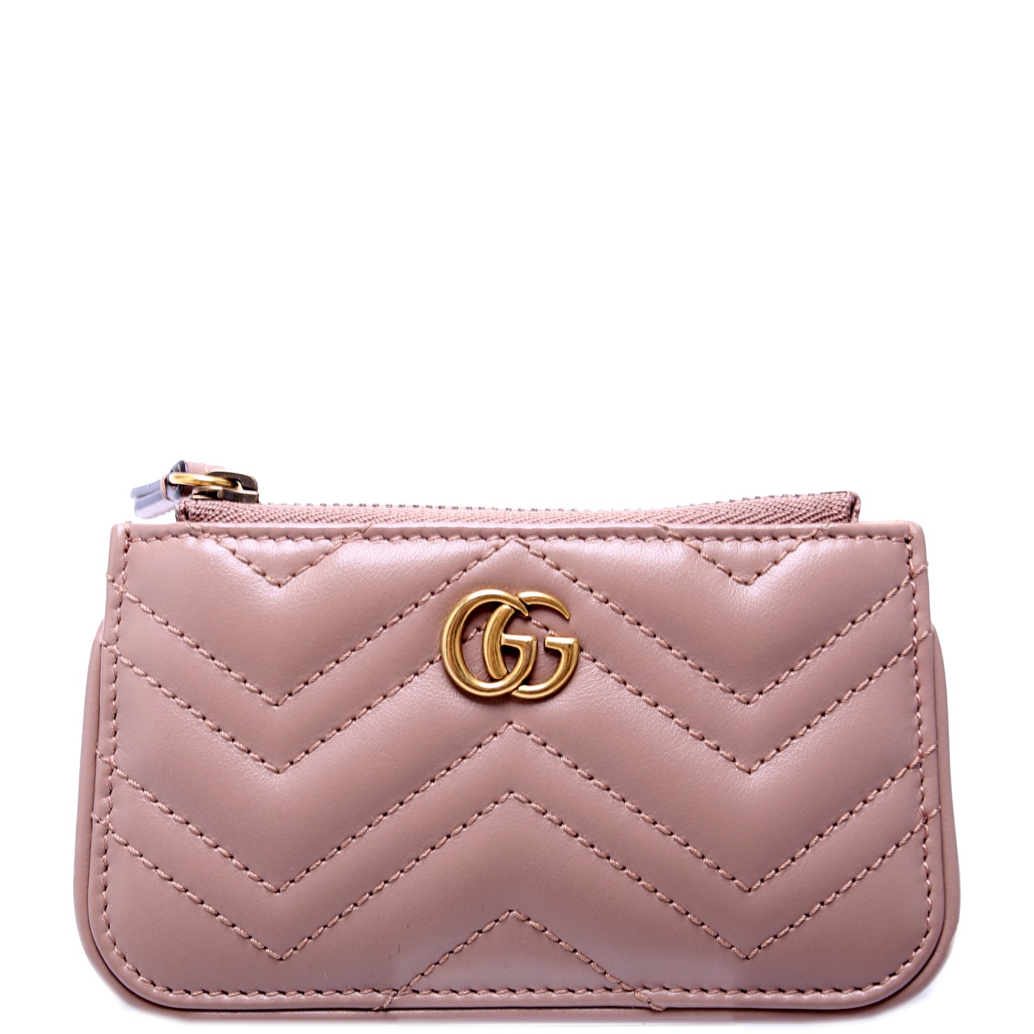 671773 GG Marmont Key Pouch Tan