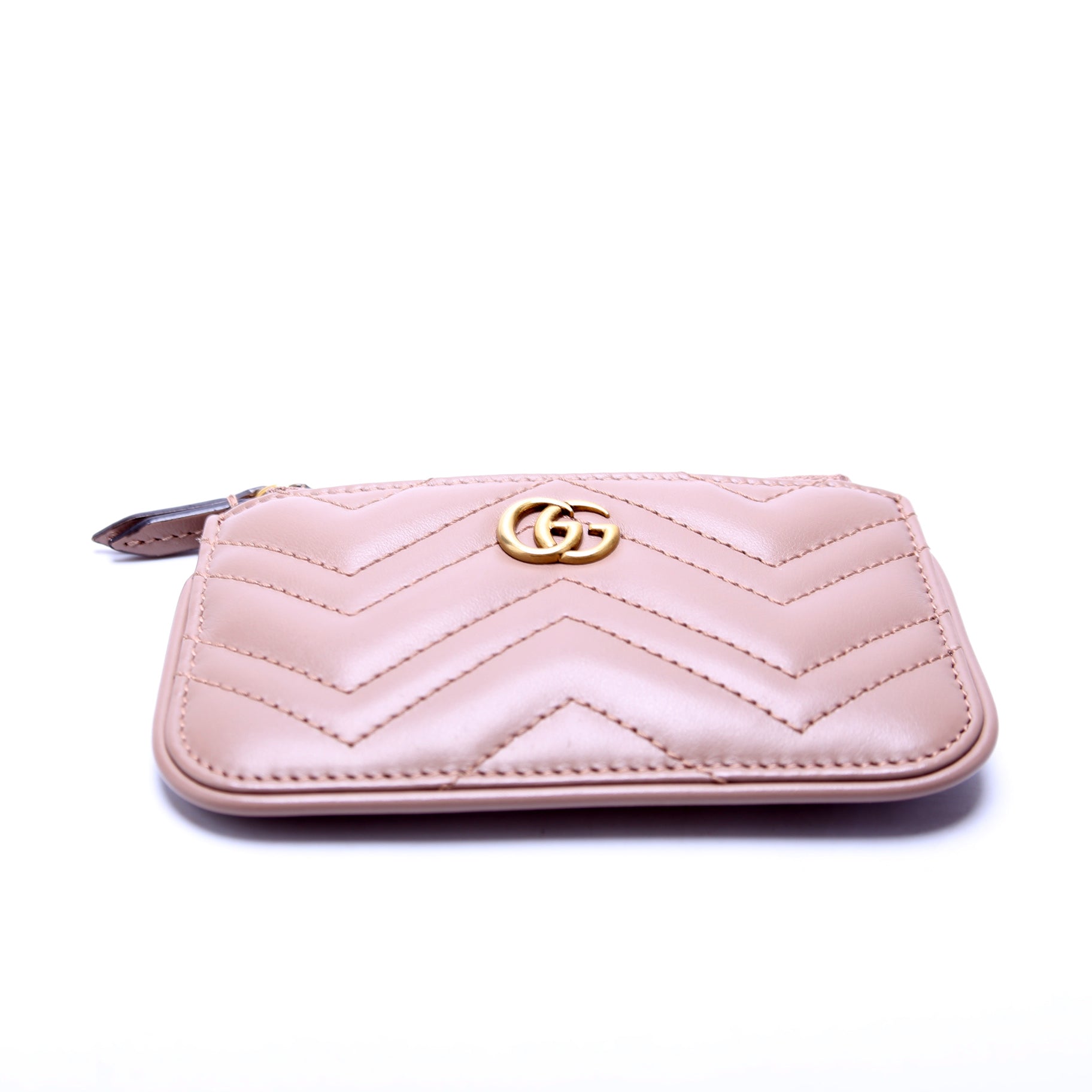 671773 GG Marmont Key Pouch Tan