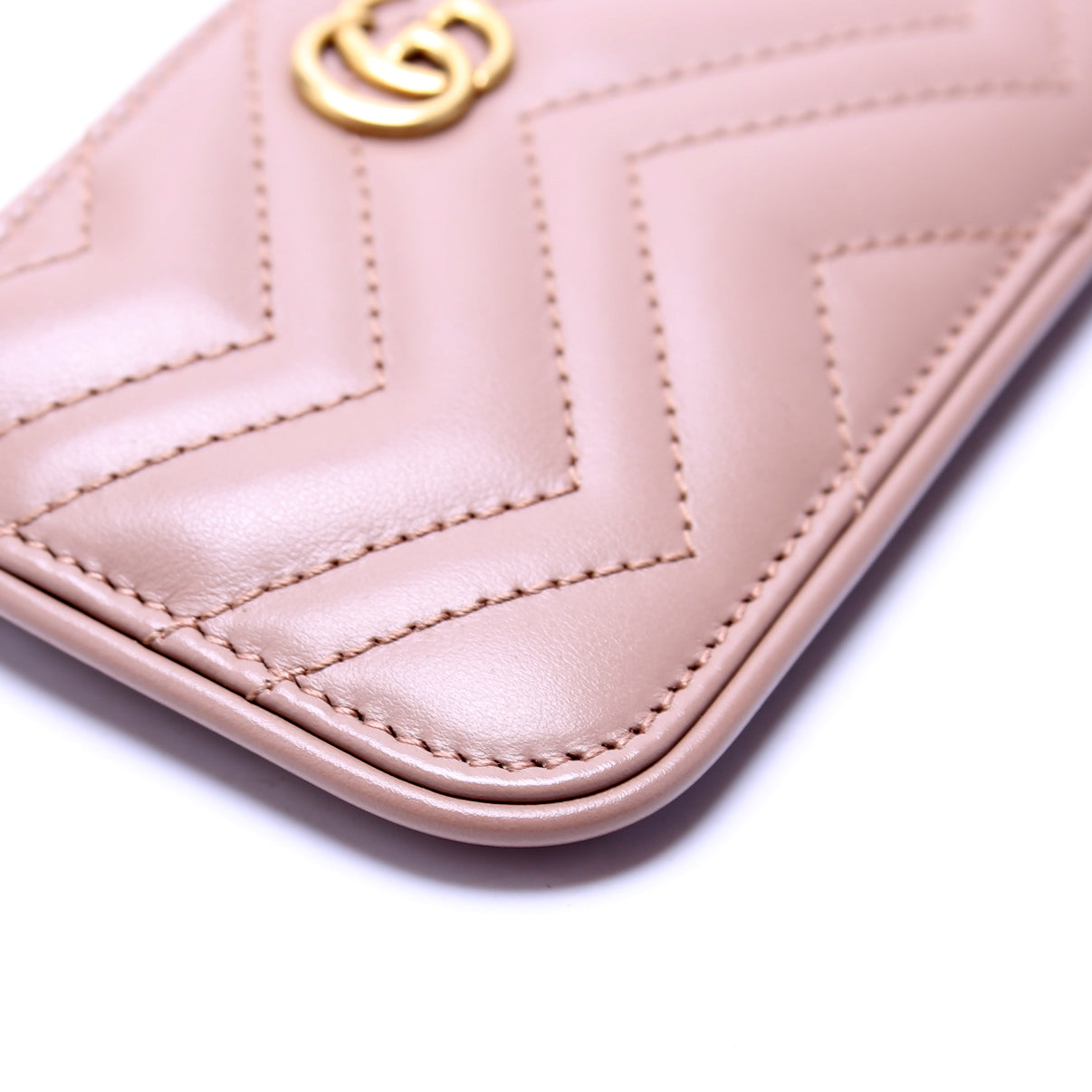 671773 GG Marmont Key Pouch Tan