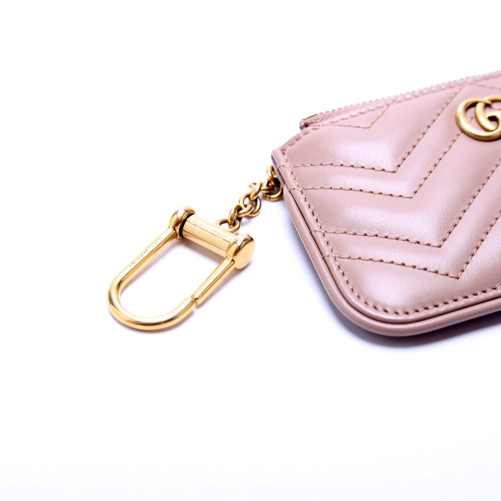 671773 GG Marmont Key Pouch Tan
