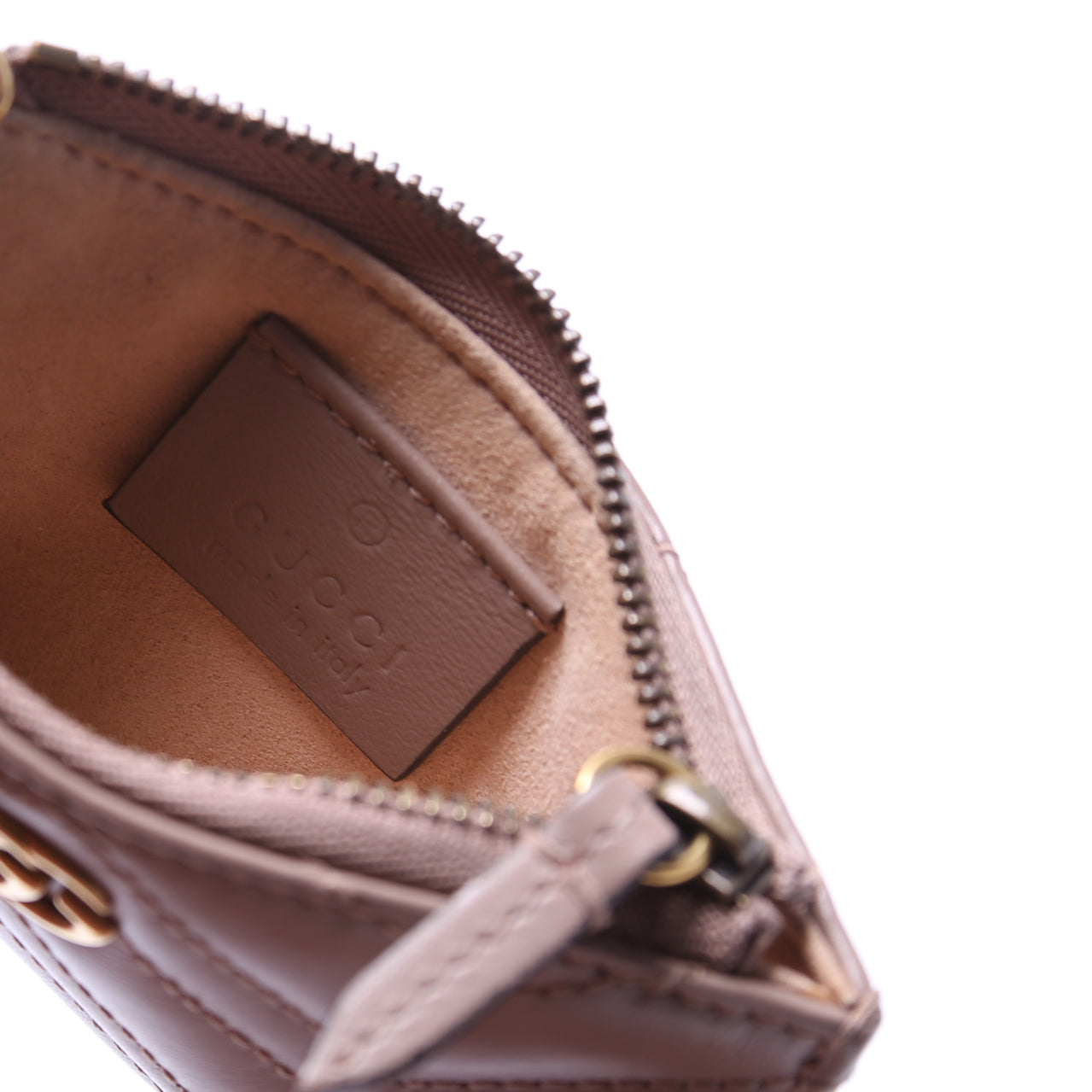 671773 GG Marmont Key Pouch Tan