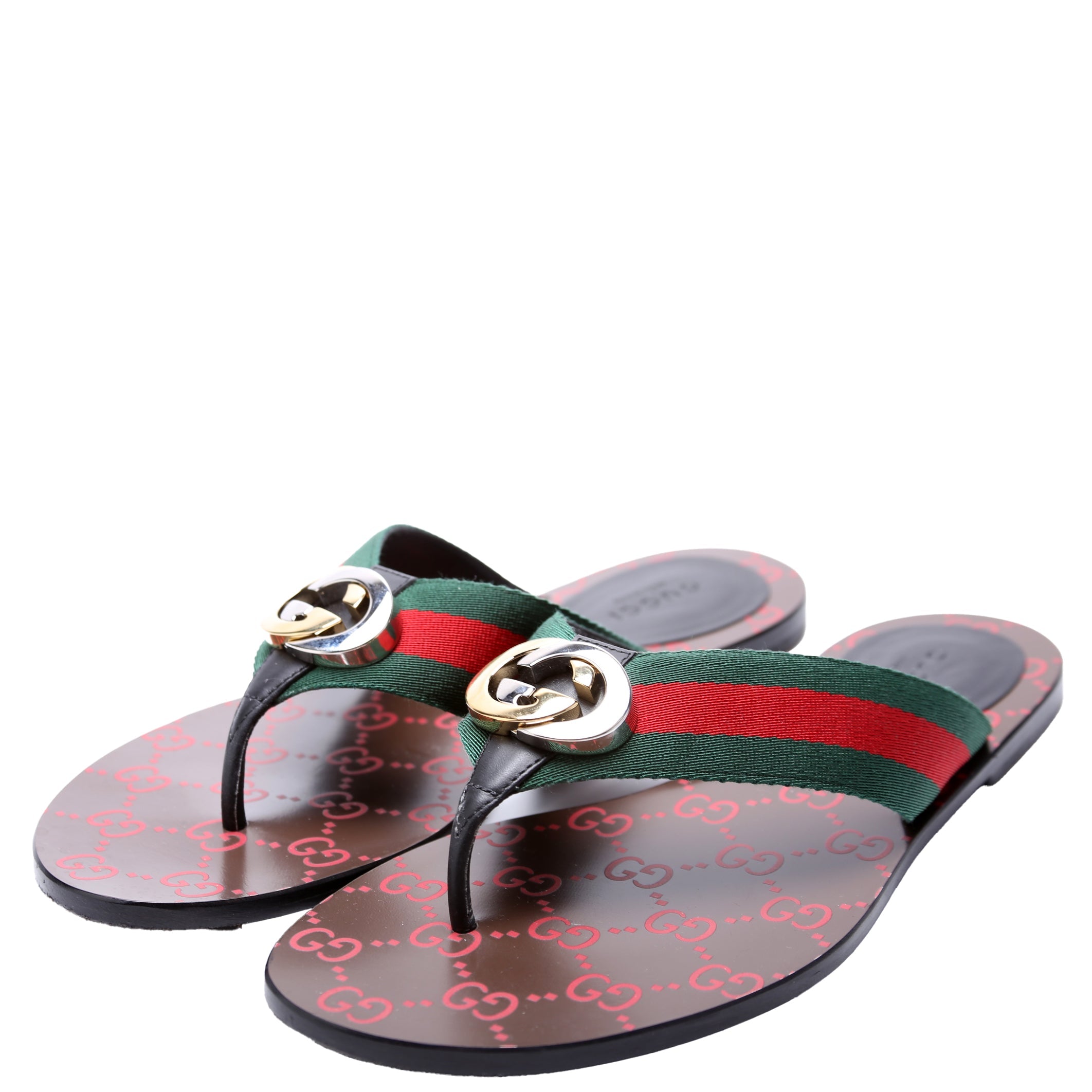 GG Web Strap Flip Flops Size 38.5