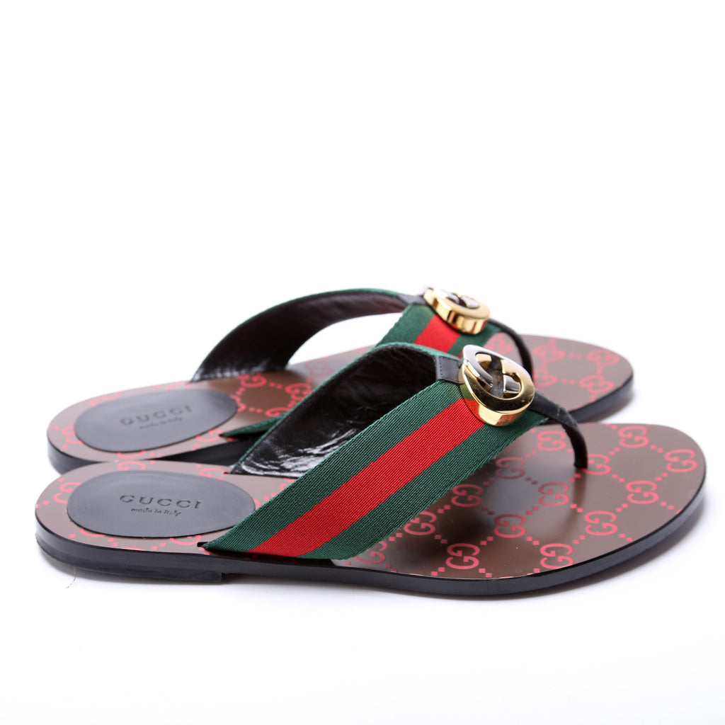 GG Web Strap Flip Flops Size 38.5