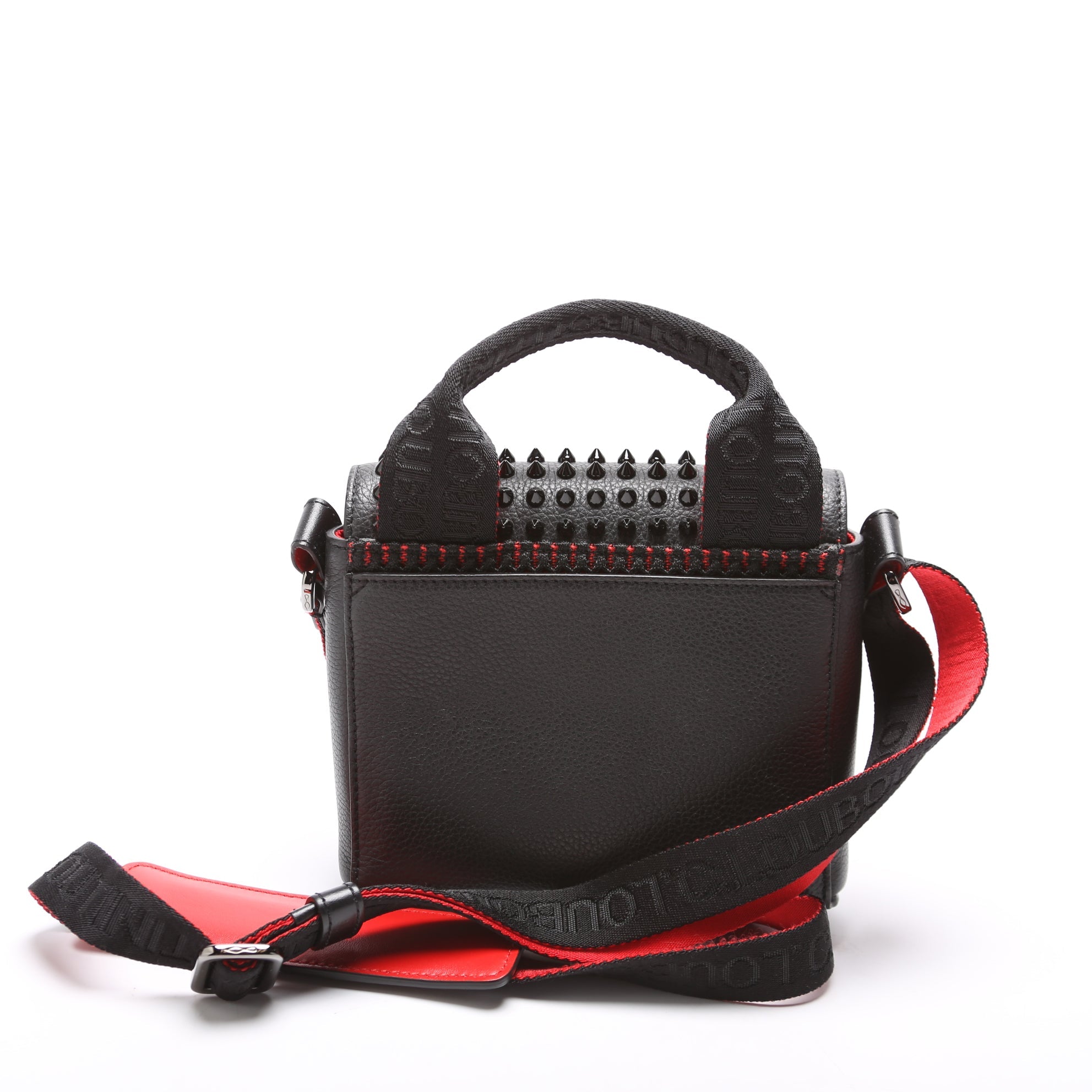 Loubiclic Spikes Small Messenger Black