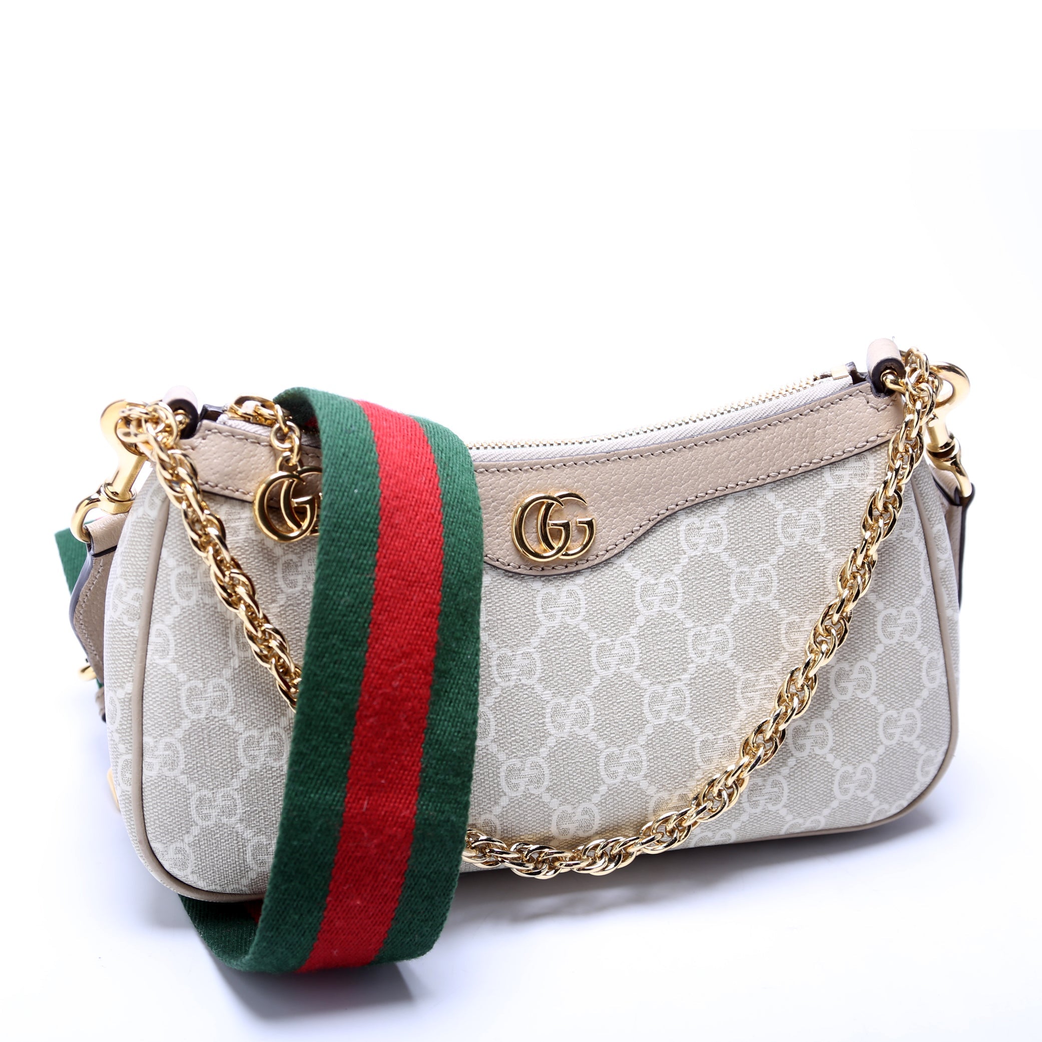 735132 GG Supreme Small Handbag Beige