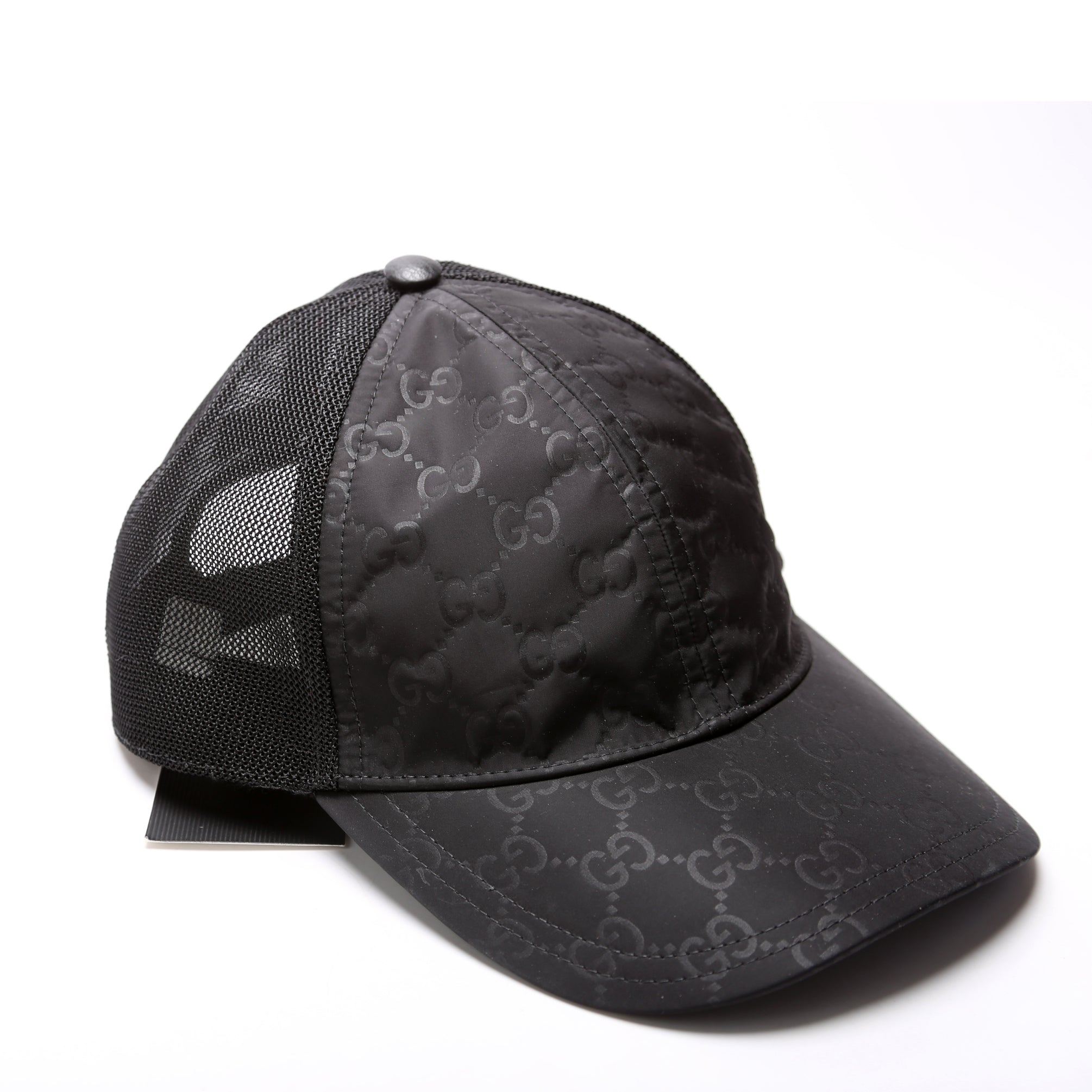 510950 GG Nylon Baseball Cap Size Small Black