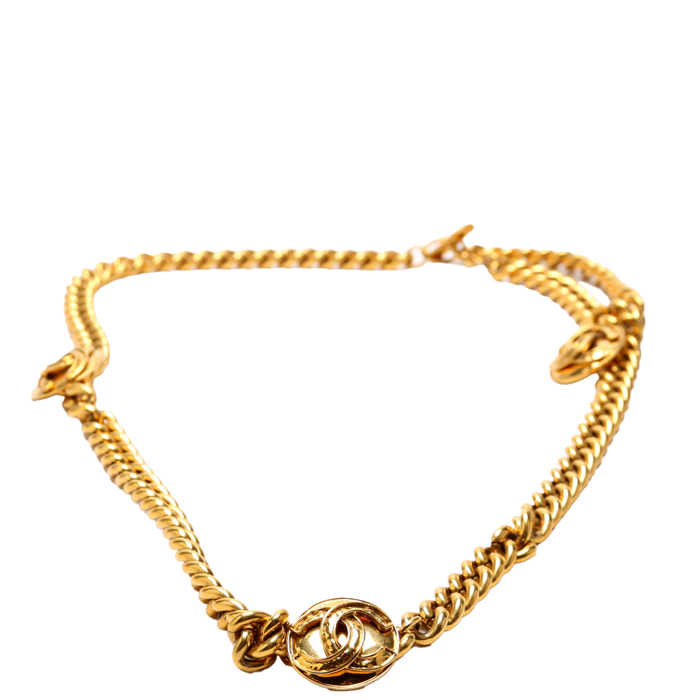 CC Medallion Toggle Belt Size 85 Gold