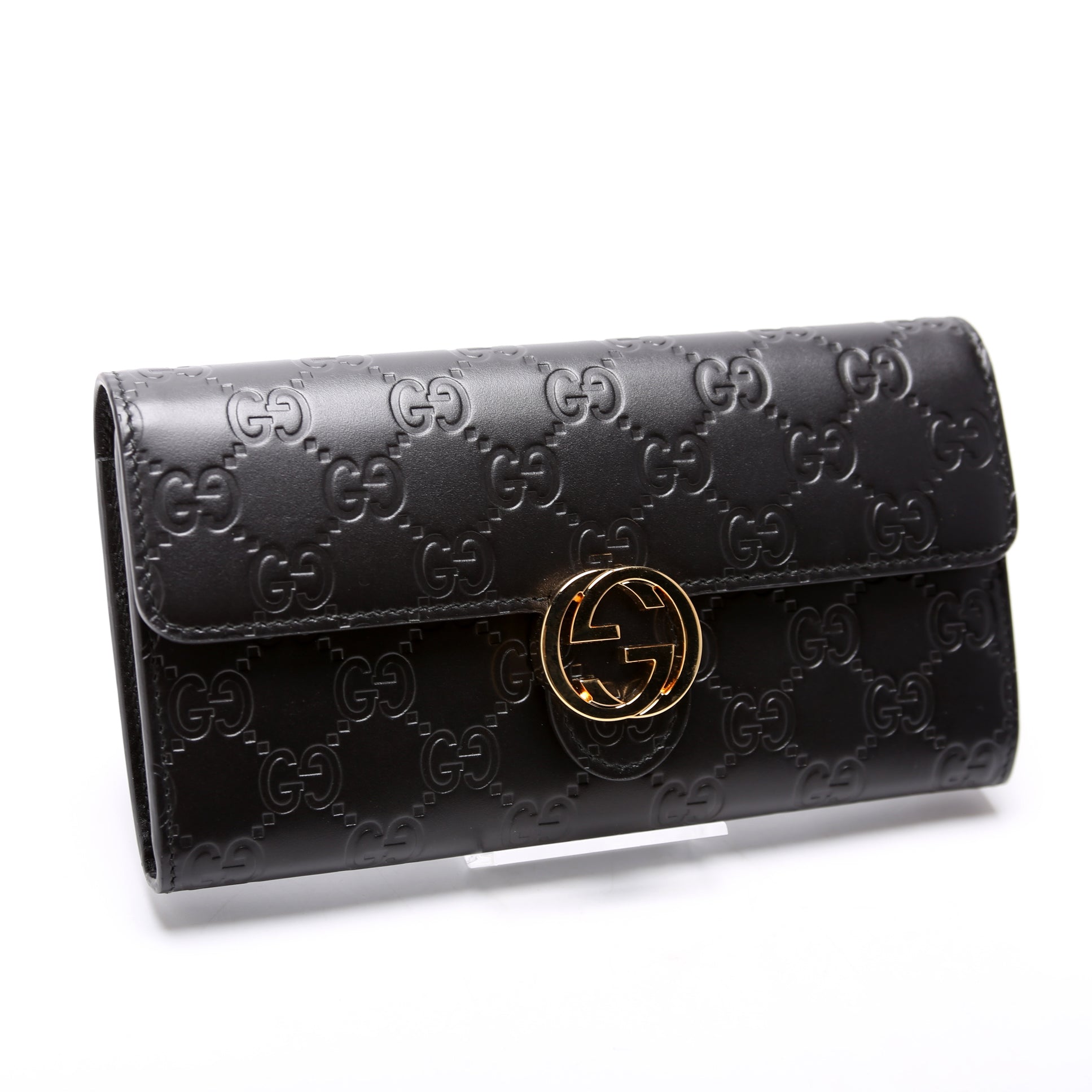 369663 Icon Guccissima Wallet Black