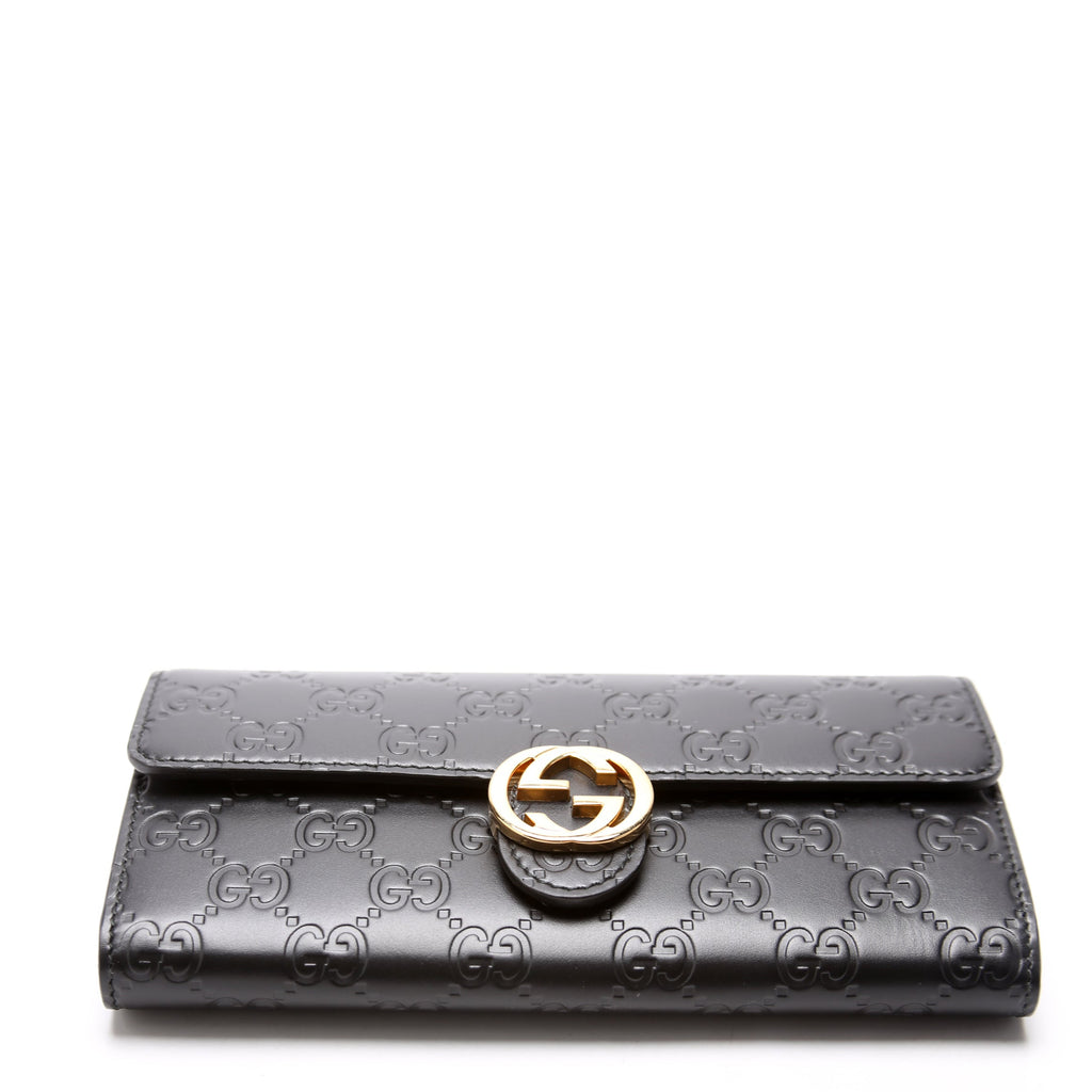 369663 Icon Guccissima Wallet Black