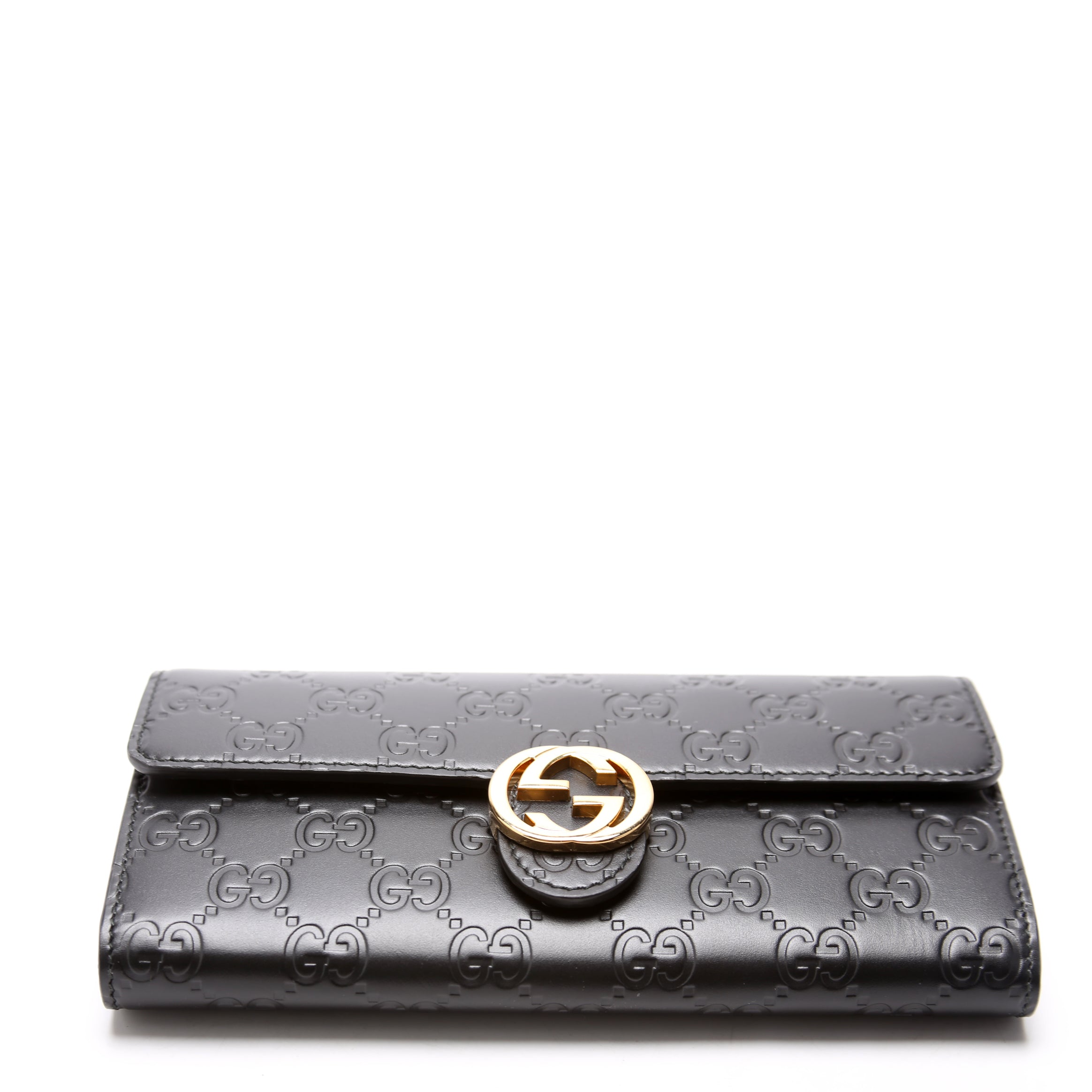 369663 Icon Guccissima Wallet Black