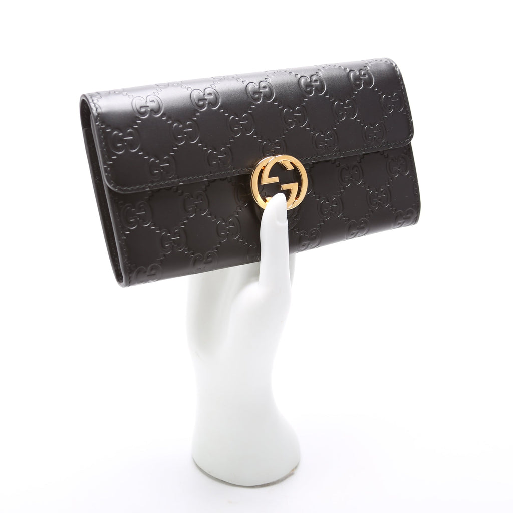369663 Icon Guccissima Wallet Black