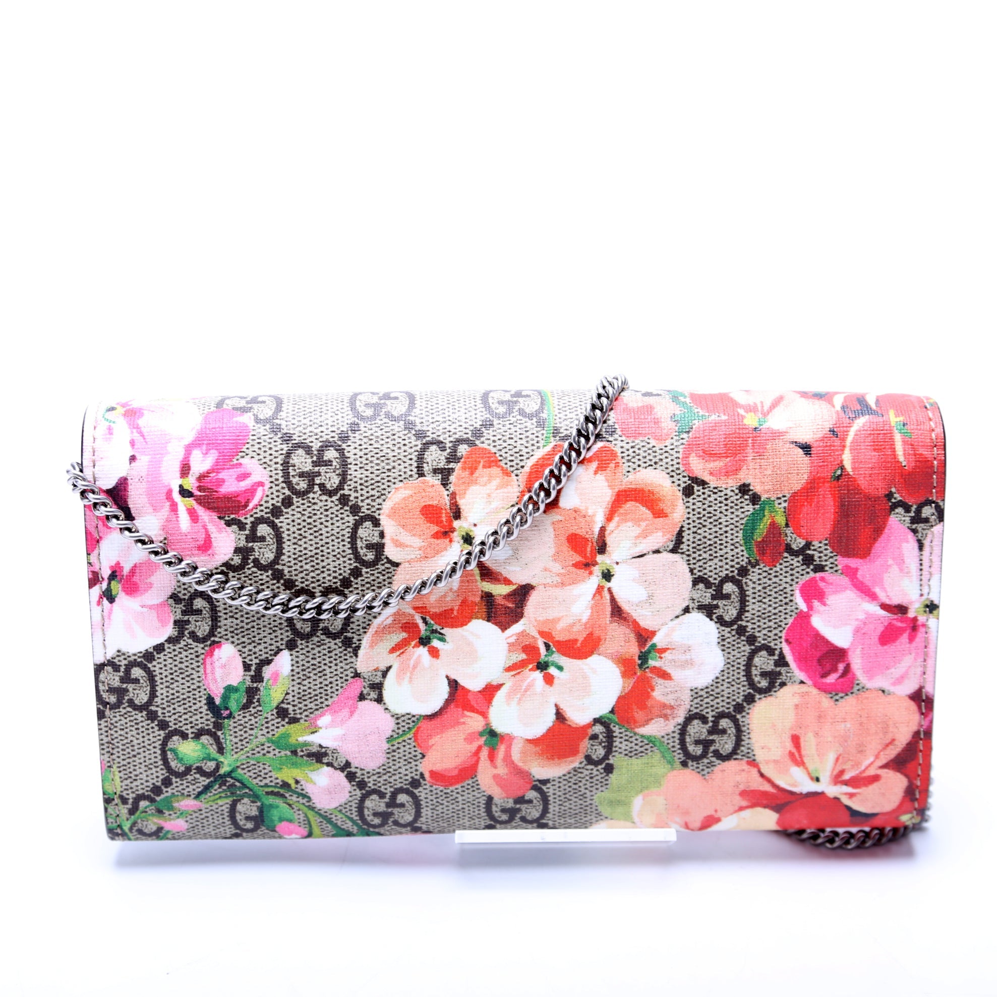453506 GG Blooms Padlock Short Chain Wallet