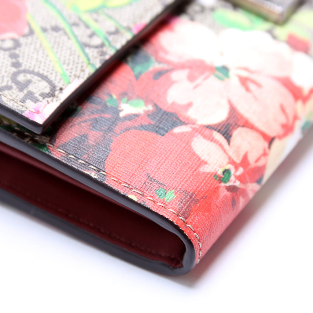 453506 GG Blooms Padlock Short Chain Wallet