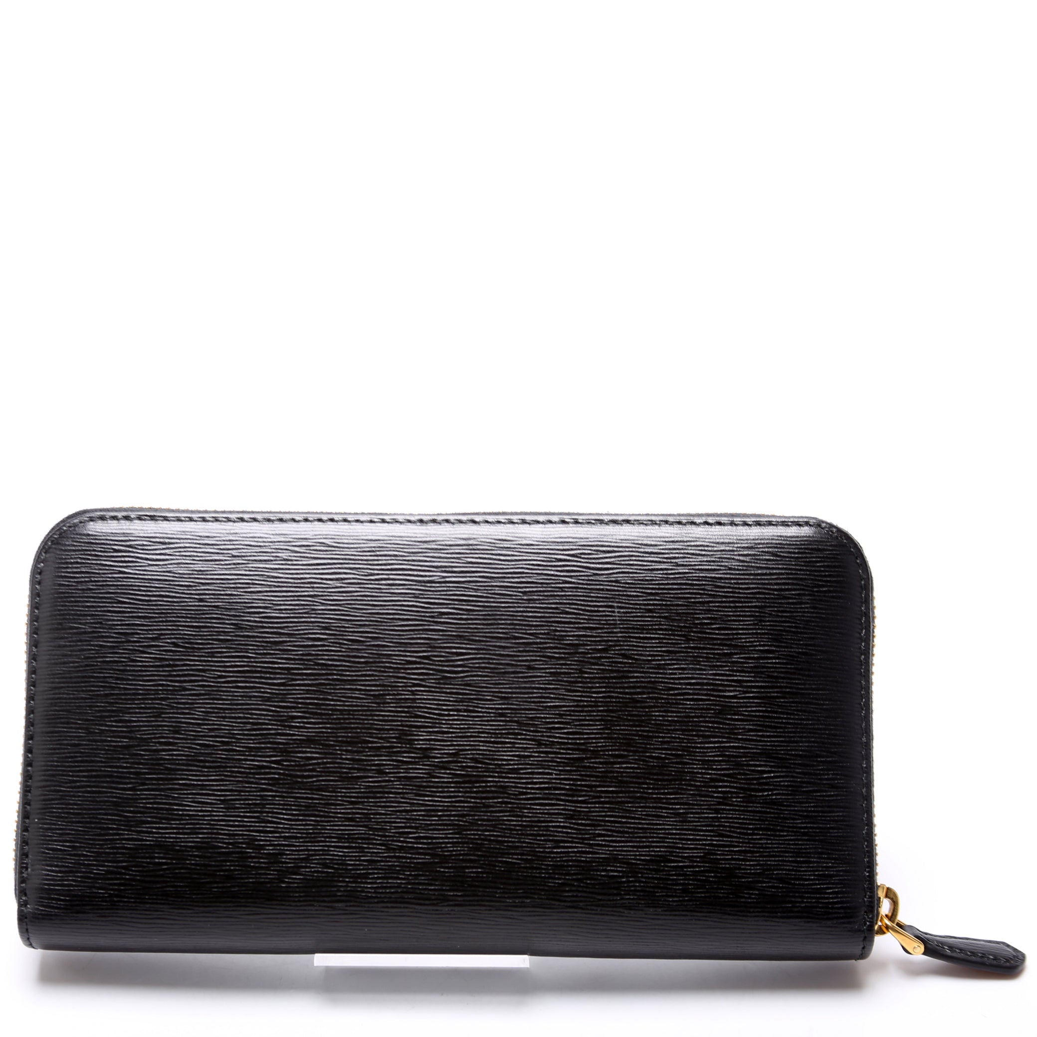 1ML506 Vitello Move Zip Around Long Wallet Black