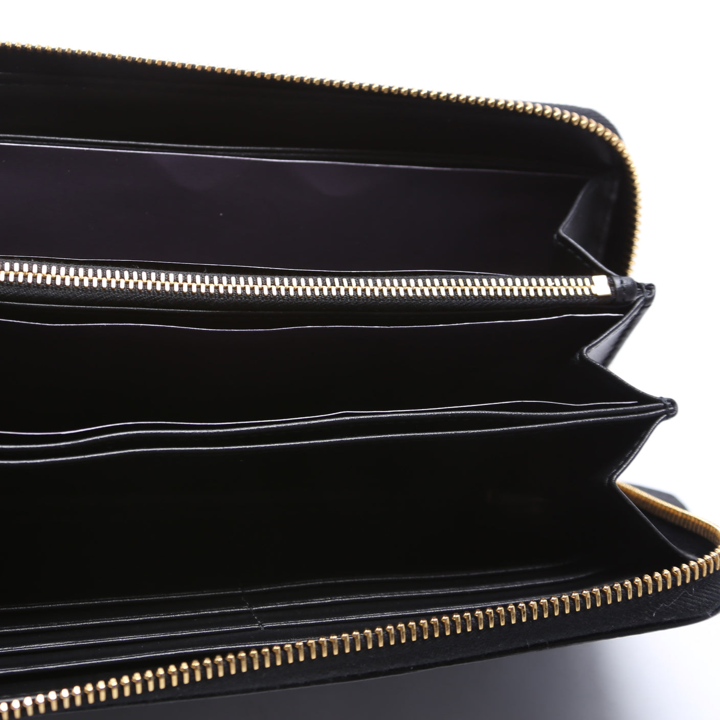1ML506 Vitello Move Zip Around Long Wallet Black