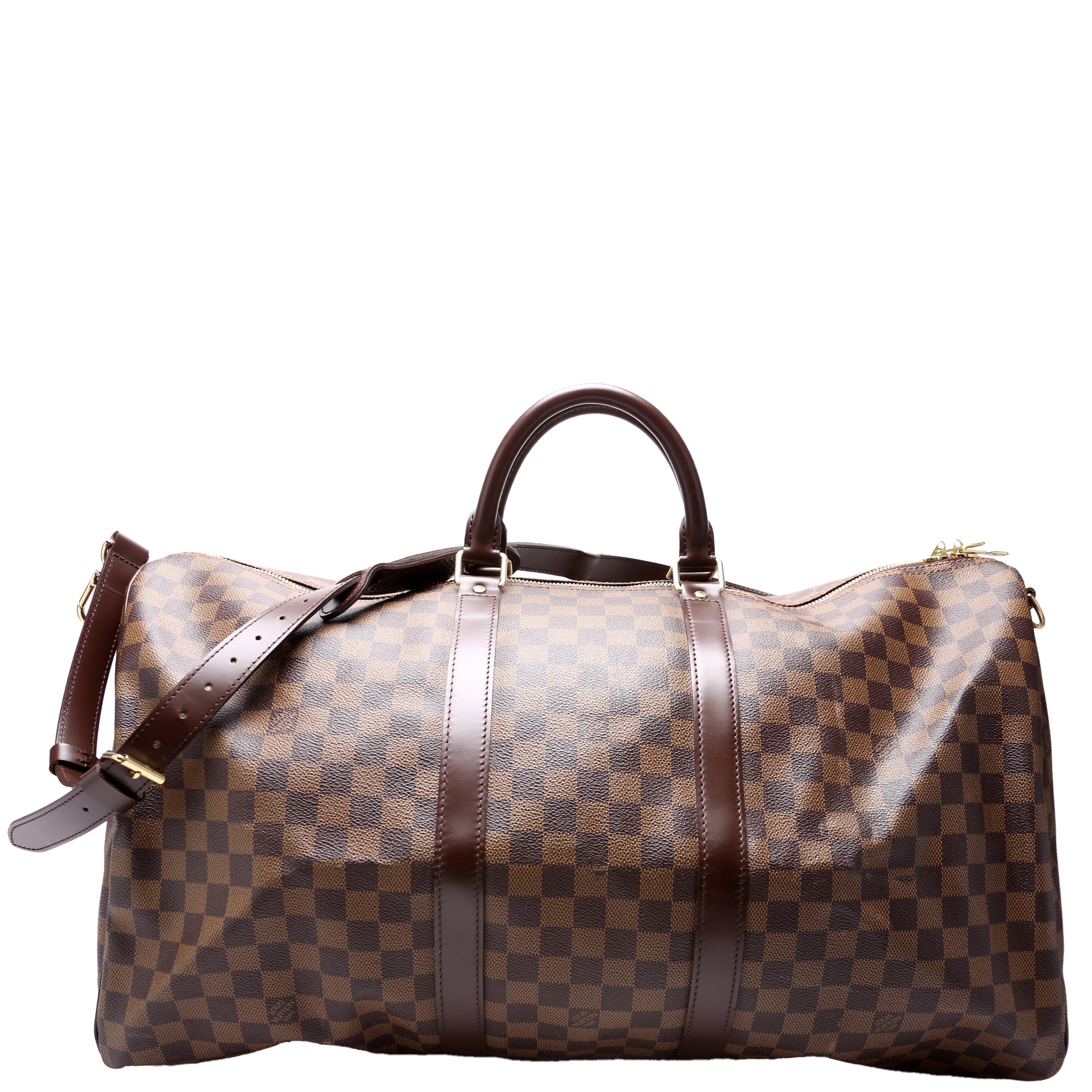 Keepall 55 Damier Ebene Bandouliere