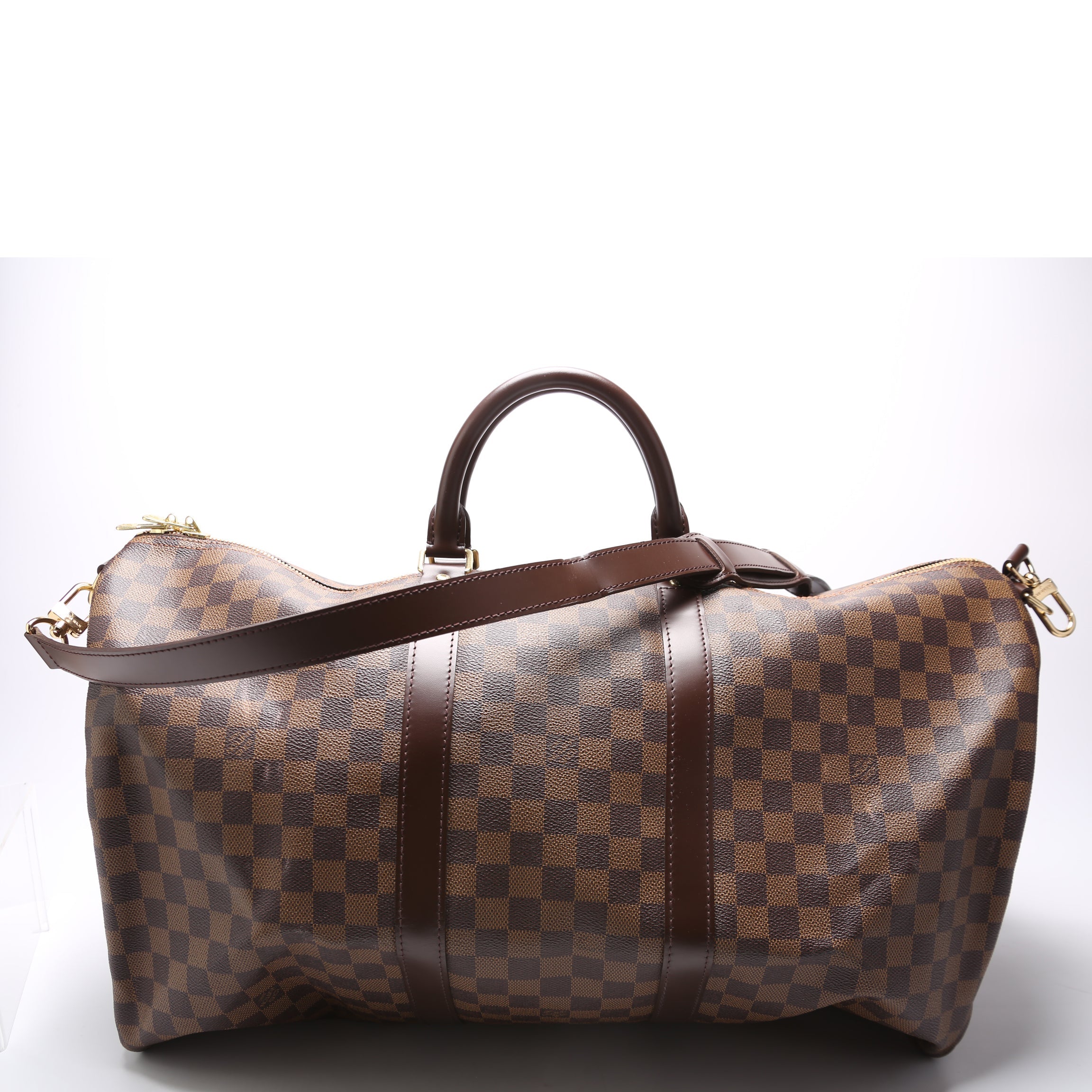 Keepall 55 Damier Ebene Bandouliere