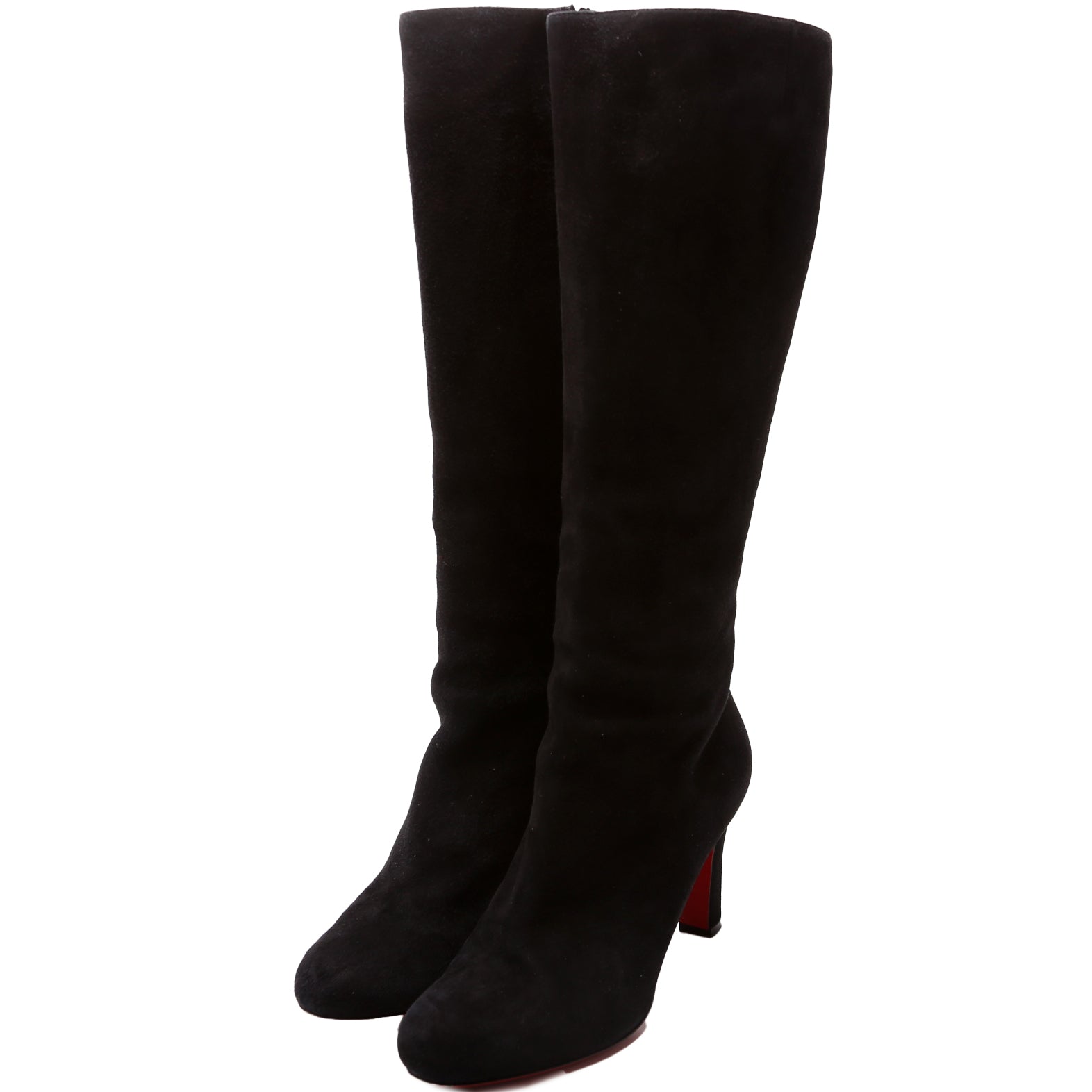 Tall Suede 80MM Boots Size 36.5 Black