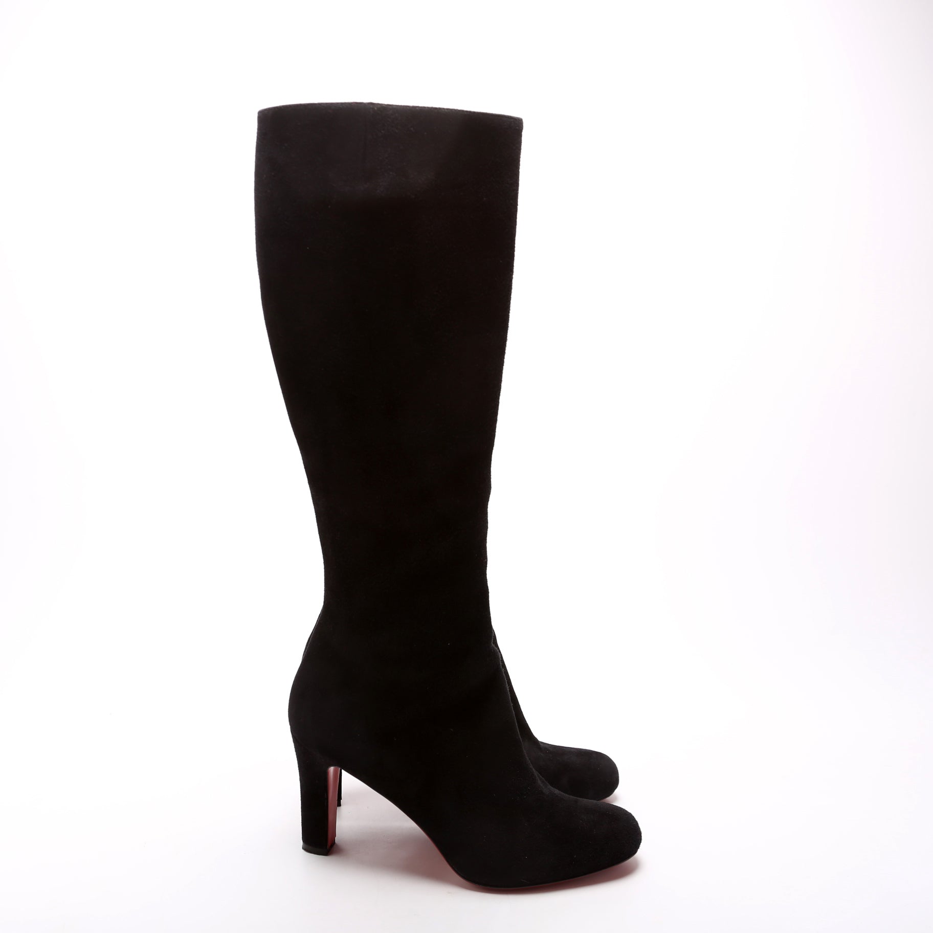 Tall Suede 80MM Boots Size 36.5 Black
