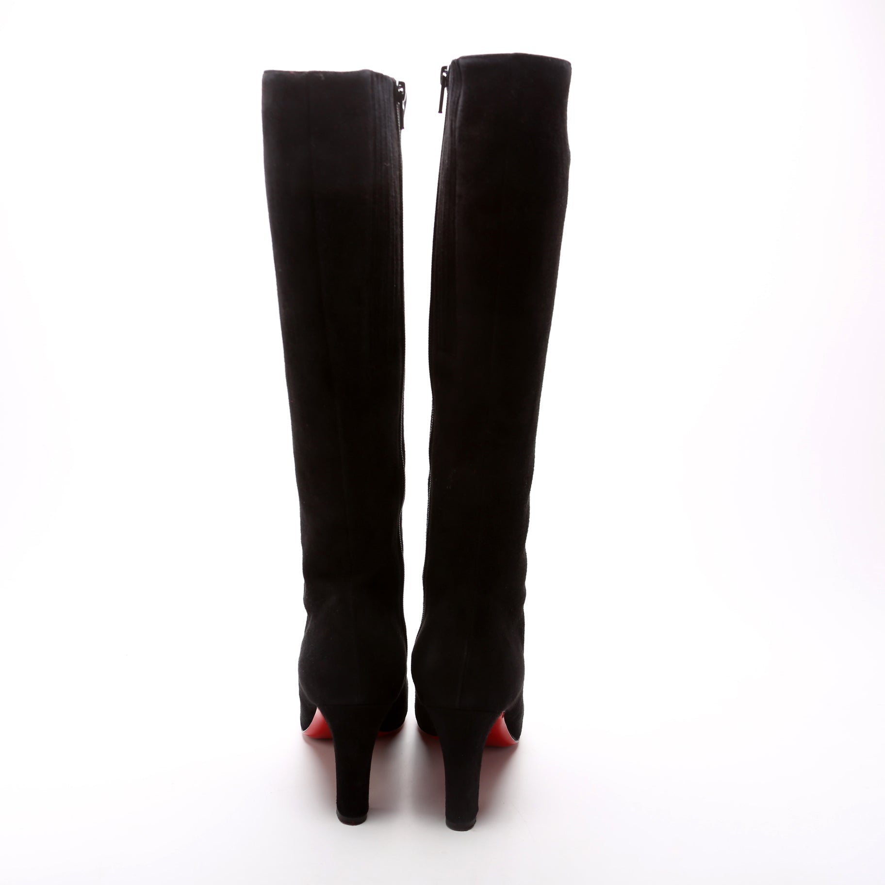 Tall Suede 80MM Boots Size 36.5 Black