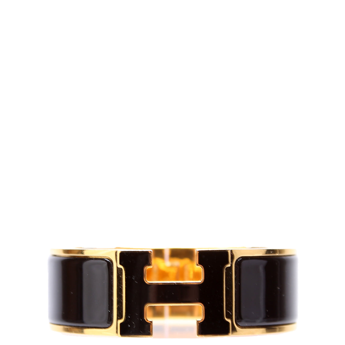 Clic Clac Enamel H Wide PM Bracelet Gold/Black