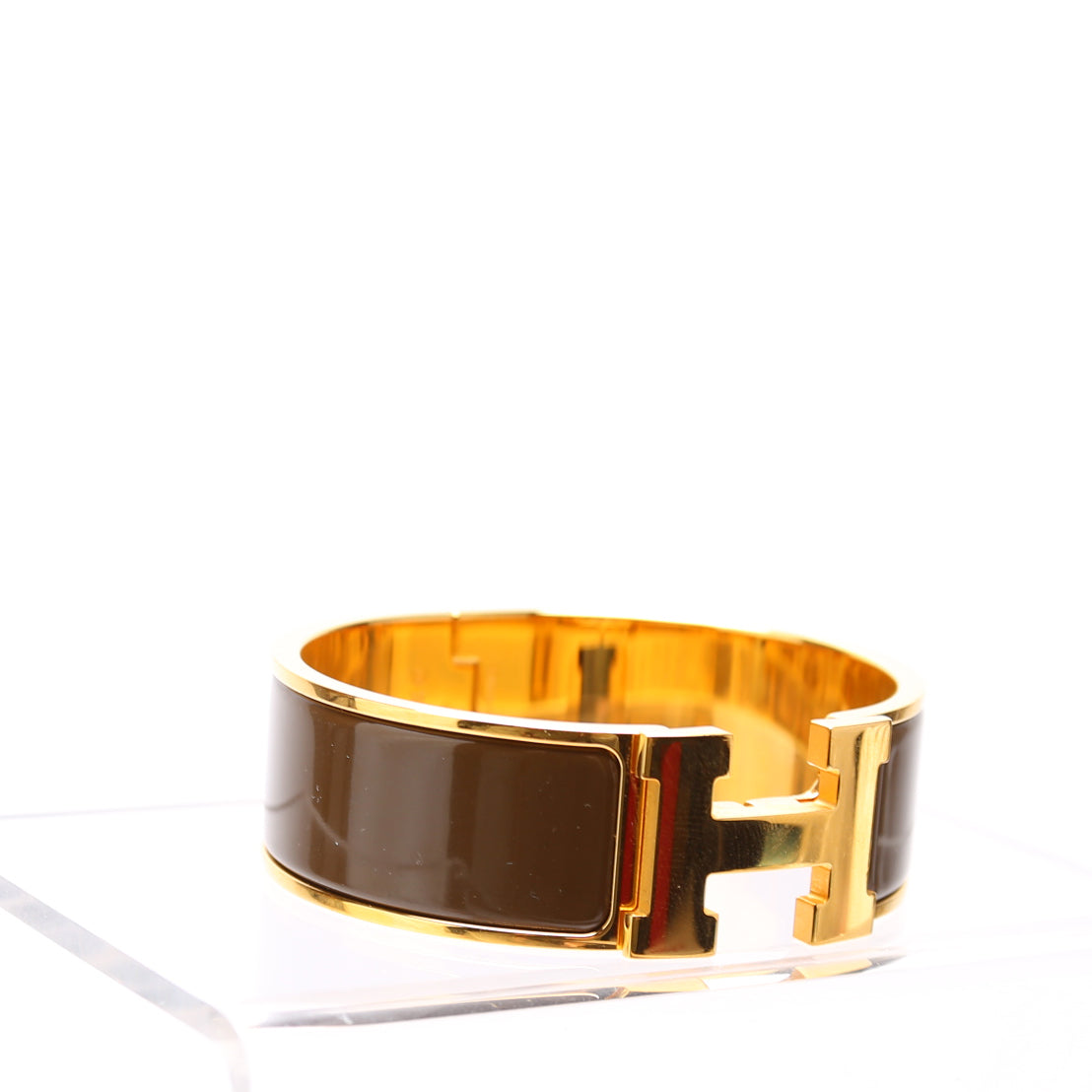 Clic Clac Wide PM Bracelet Gold/Brown