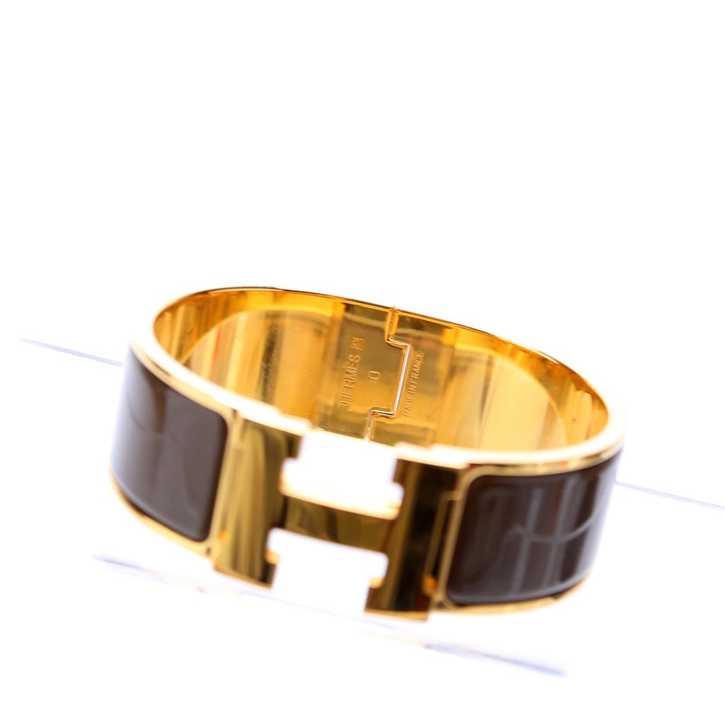 Clic Clac Wide PM Bracelet Gold/Brown