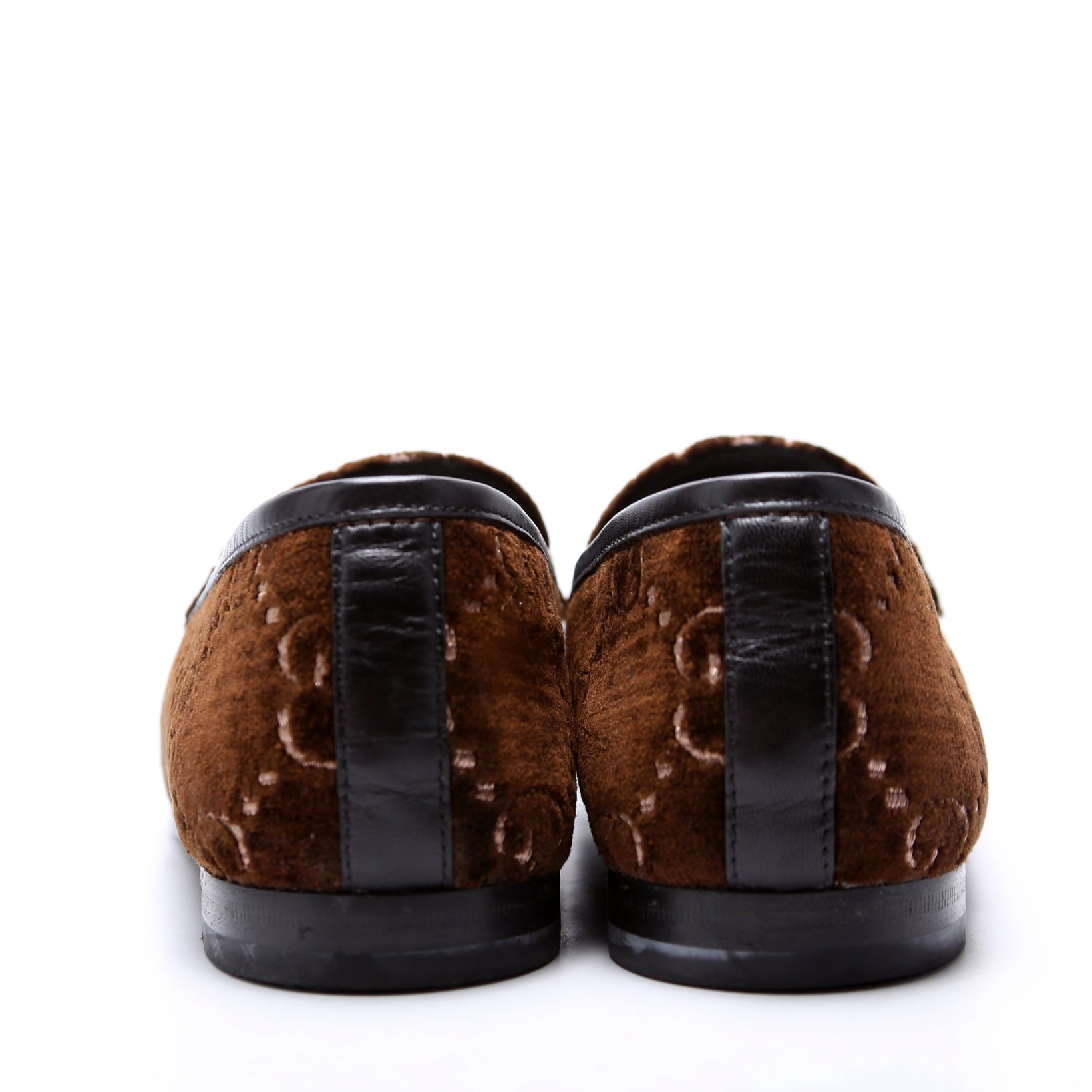 GG Velvet Jordaan Loafers Size 38.5 Brown