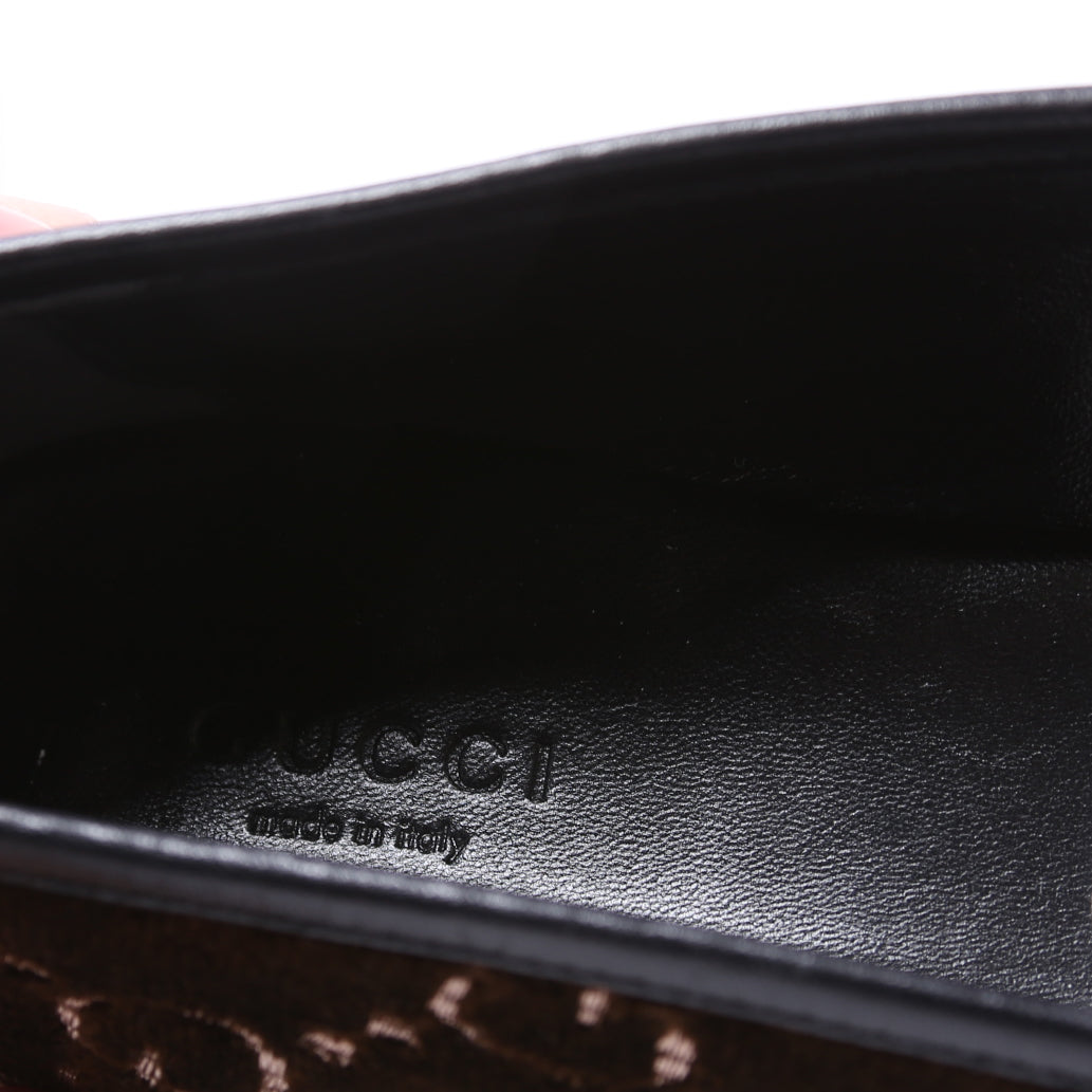 GG Velvet Jordaan Loafers Size 38.5 Brown
