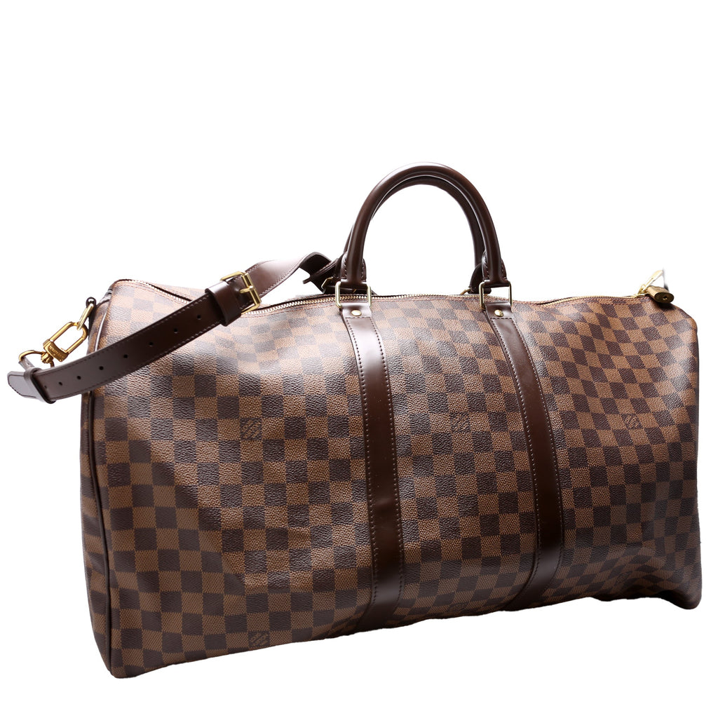 Keepall 55 Damier Ebene with Strap