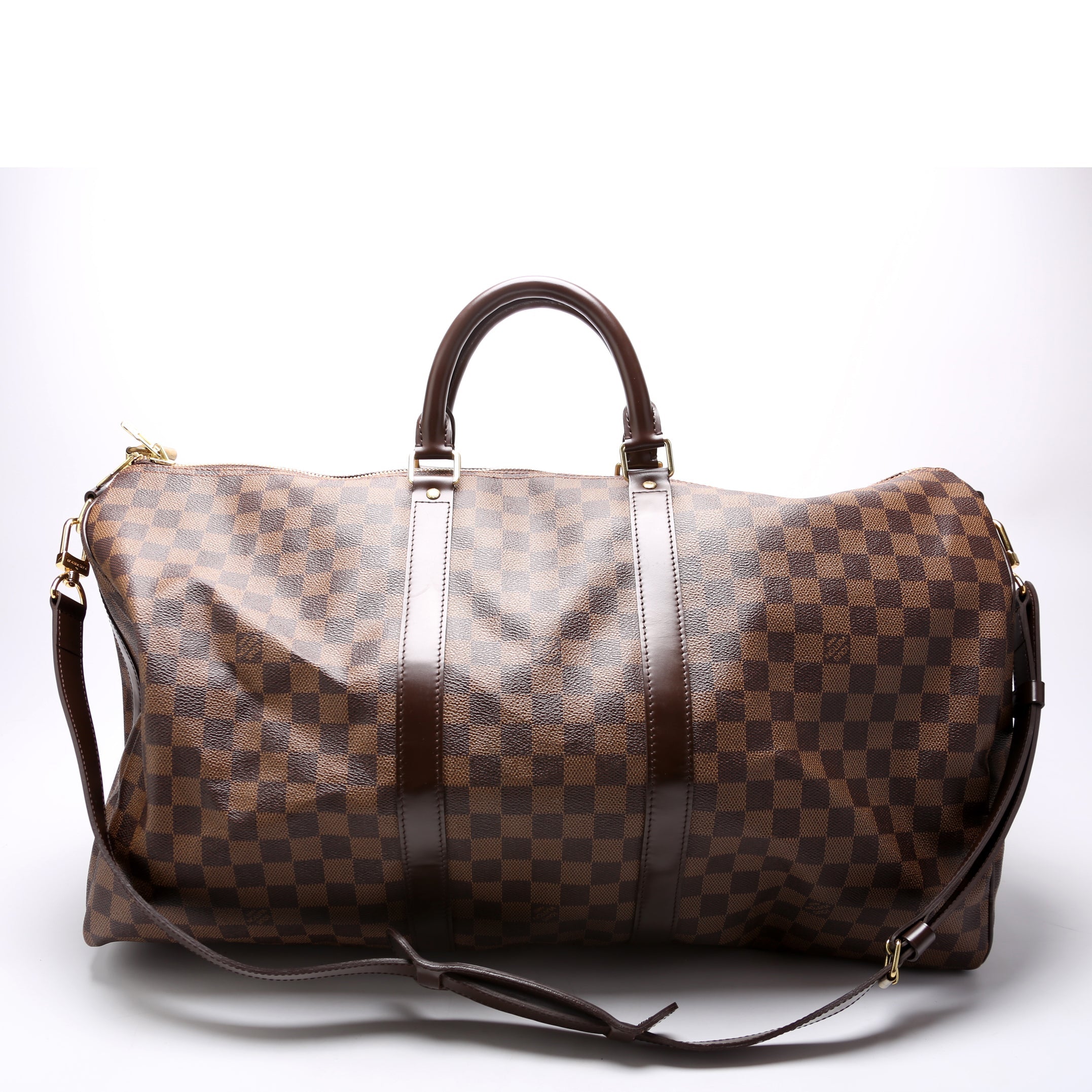 Keepall 55 Damier Ebene with Strap