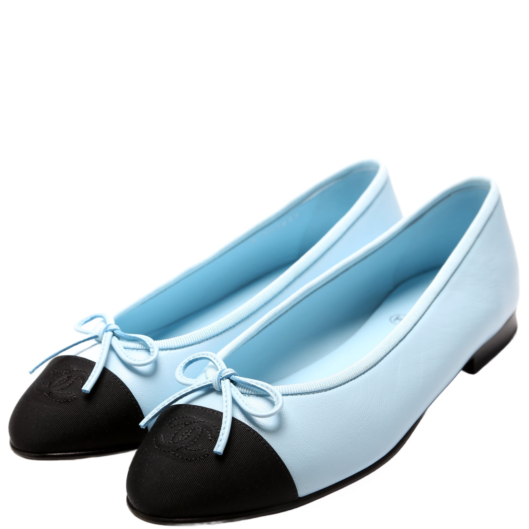 Cap Toe Ballet Flats Size 38 Blue