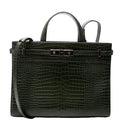 Manhattan Shopper Tote Croc Embossed 568702 Green